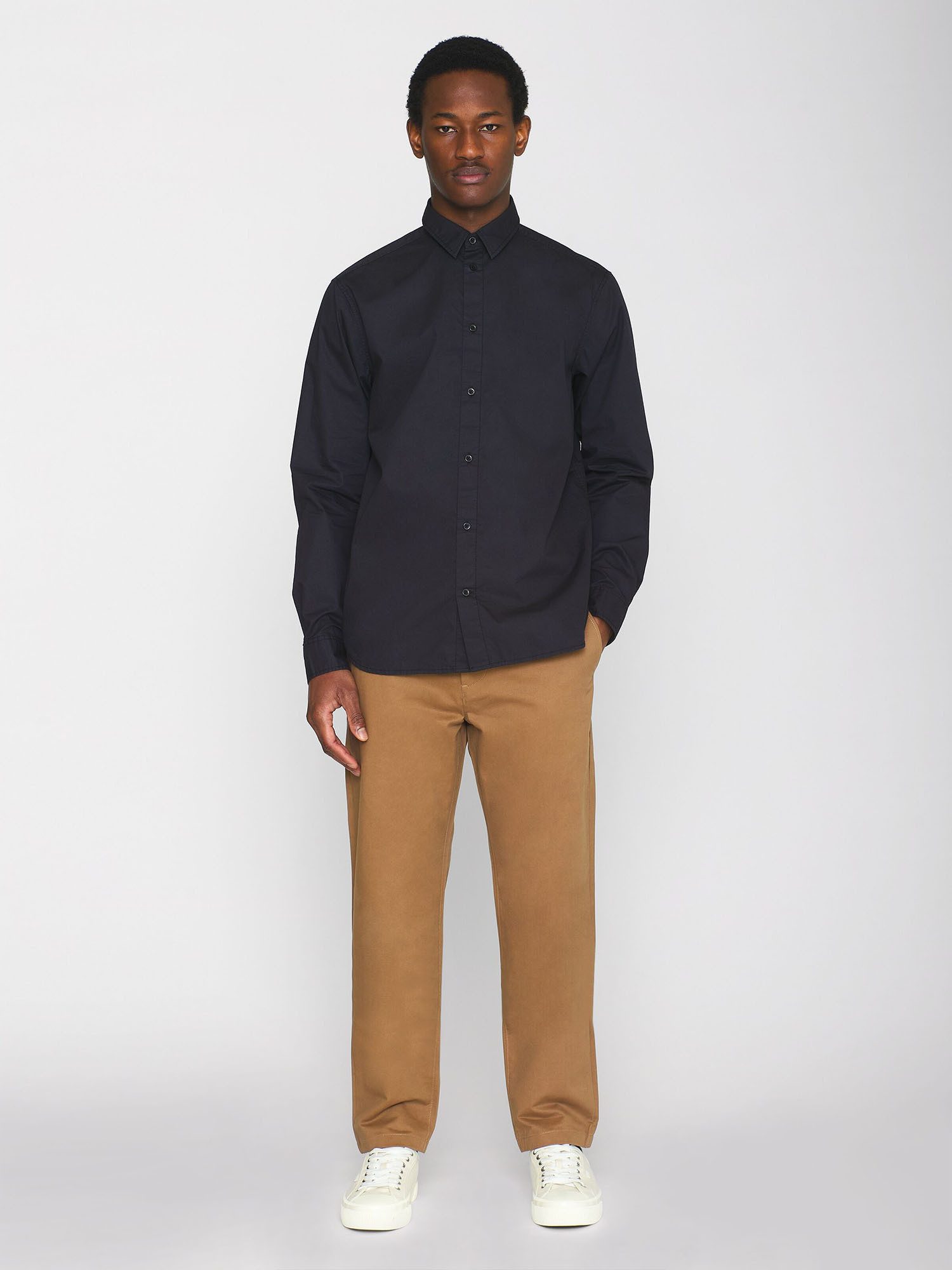 KnowledgeCotton Apparel Langarmhemd ALF Regular Crispy Cotton Shirt