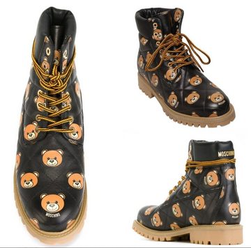 Moschino MOSCHINO TEDDY BEAR QUILTED COMBAT ANKLE HIKING BOOTS SCHUHE SHOES DEA Ankleboots