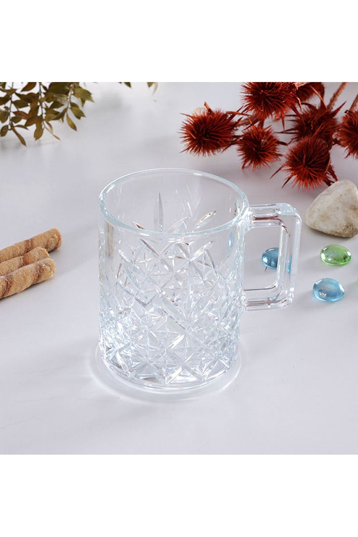 Pasabahce Teeglas Timeless 2er-Gläser Set mit Henkel Teeglas Kaffeeglas