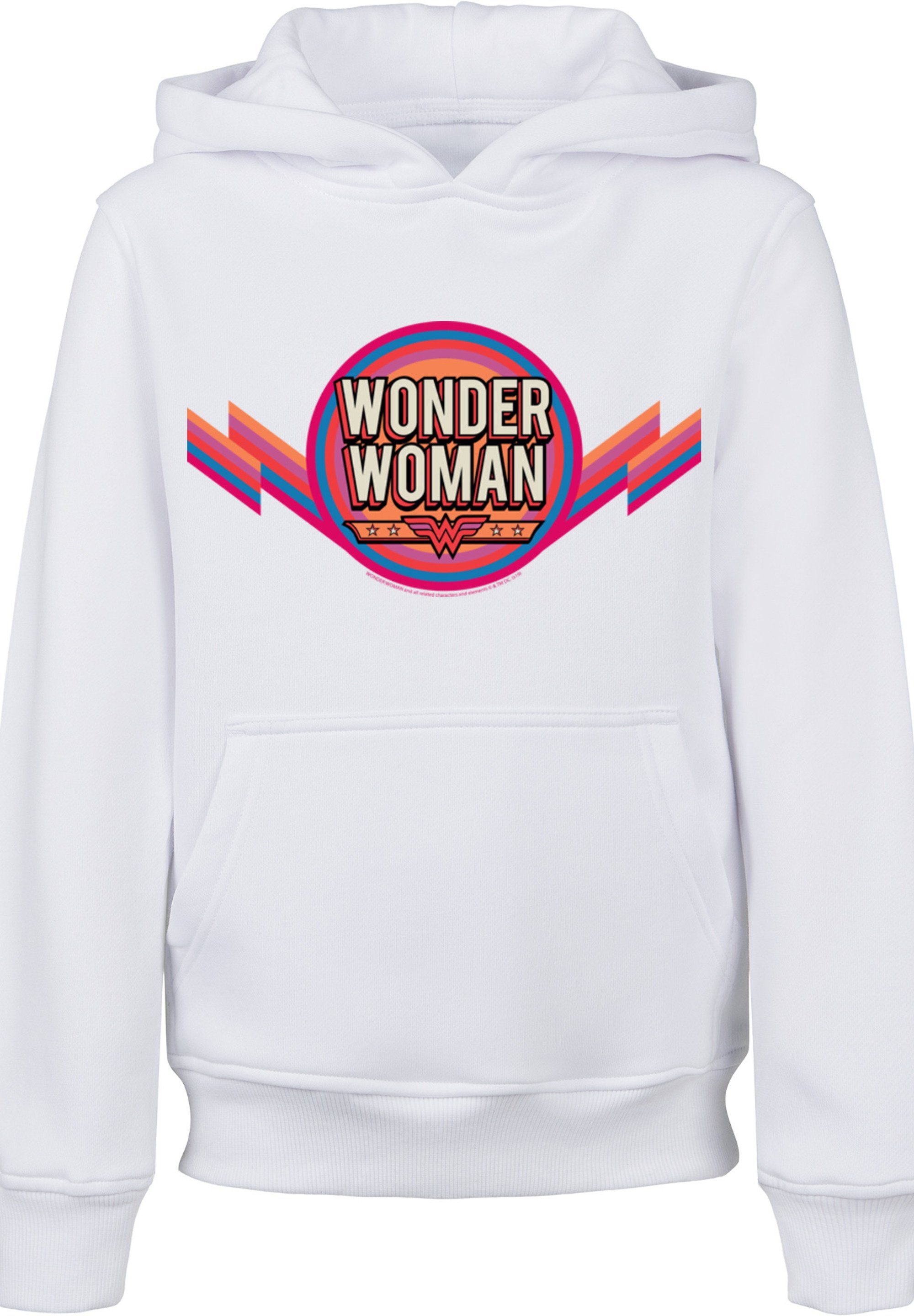 weiß Rainbow Logo Woman Kapuzenpullover Comics F4NT4STIC Print DC Wonder