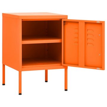 furnicato Nachttisch Orange 35x35x51 cm Stahl