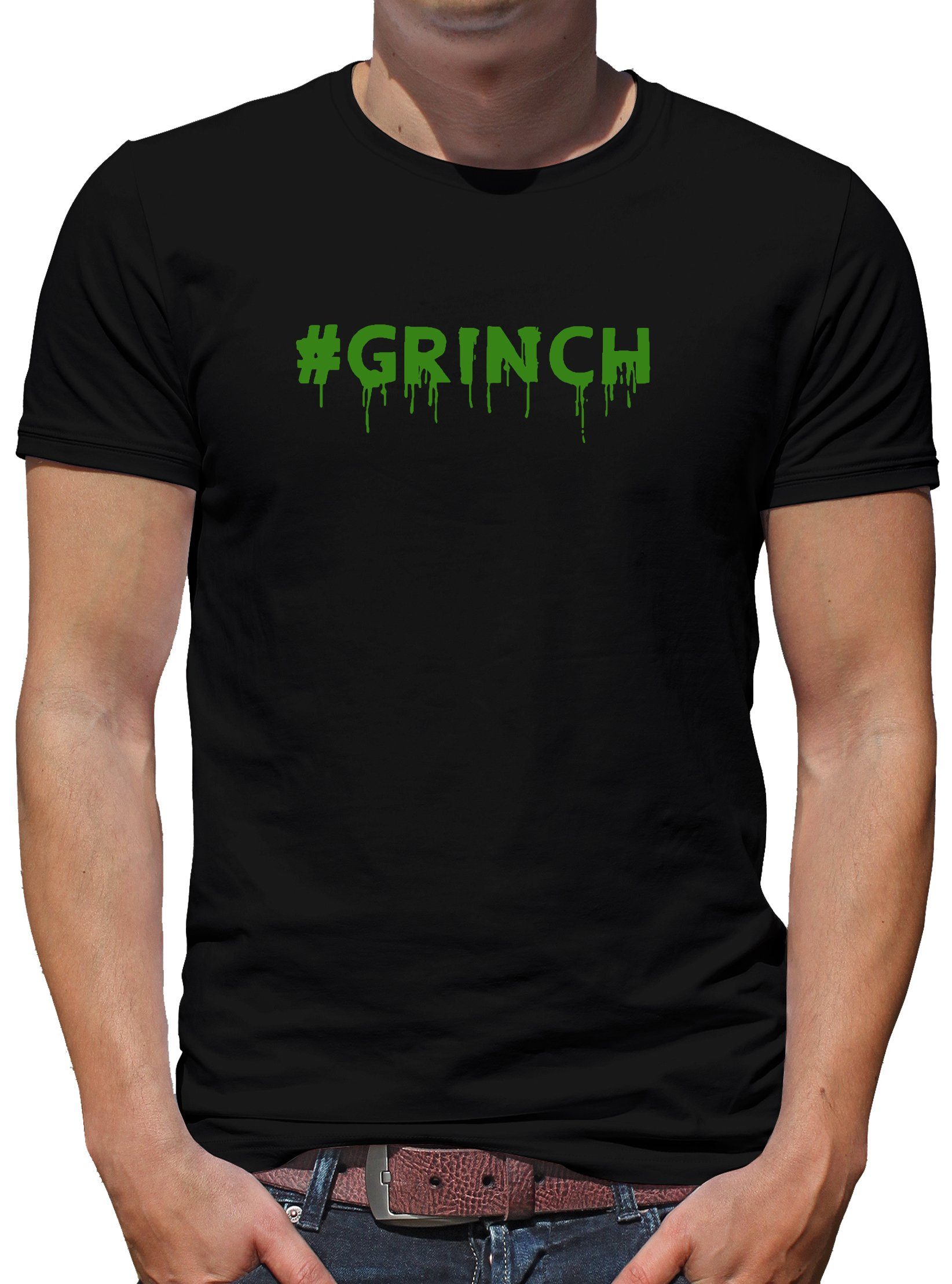 Print-Shirt #Grinch T-Shirt