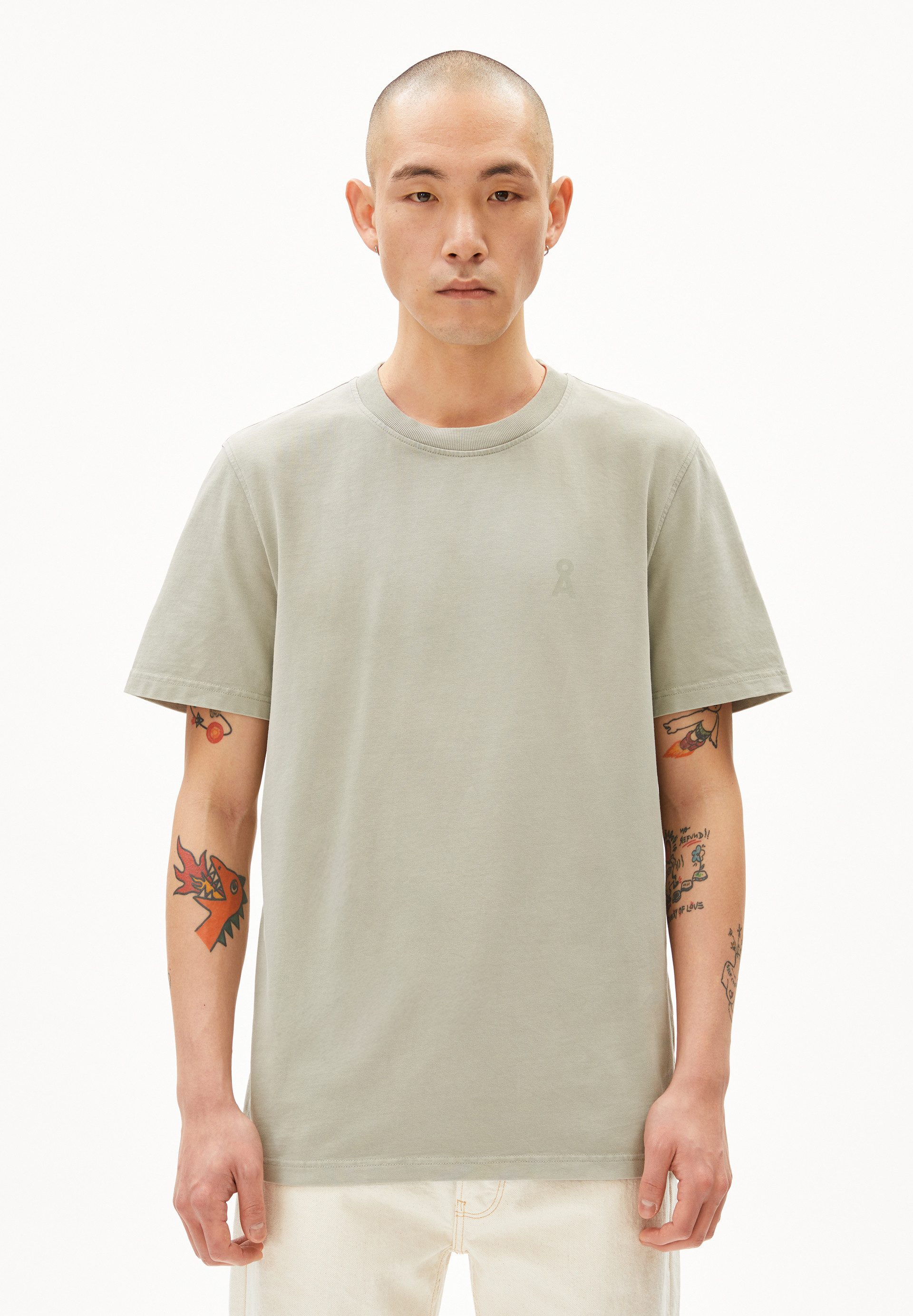 Armedangels Print-Shirt MAARKOS GMT DYE Rundhalsausschnitt
