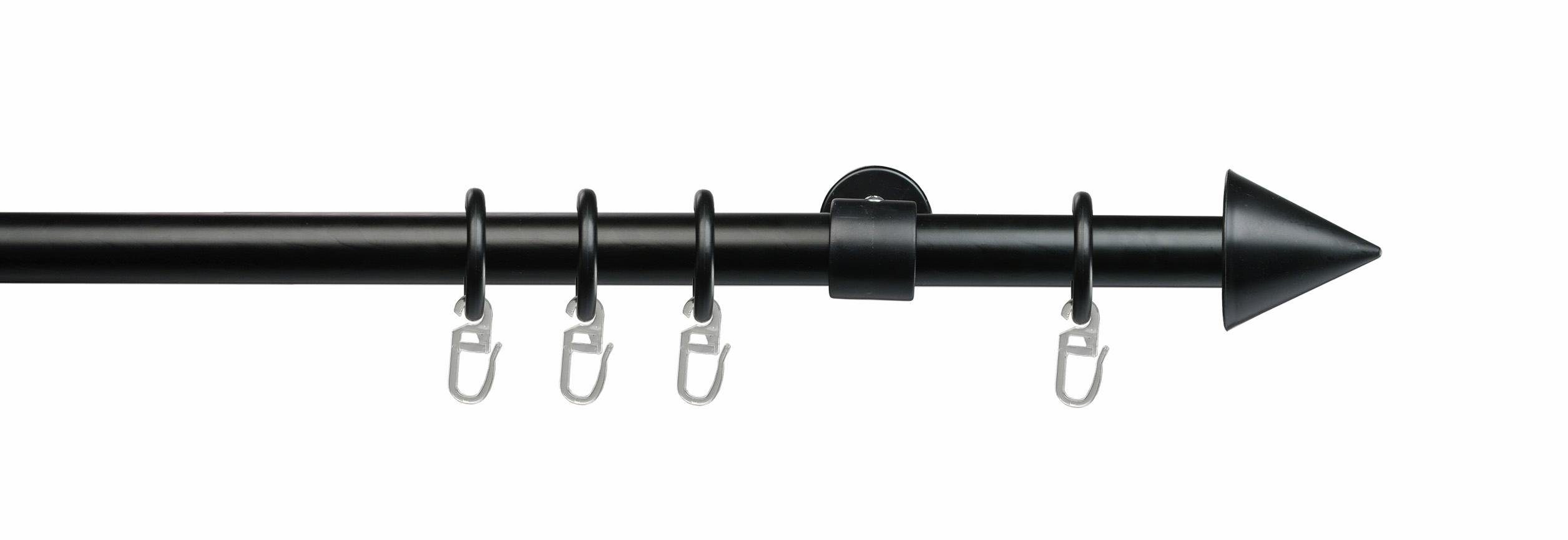 Liedeco Gardinenstange Kegel, Ø 20 mm, 1-läufig, Fixmaß, verschraubt, Metall