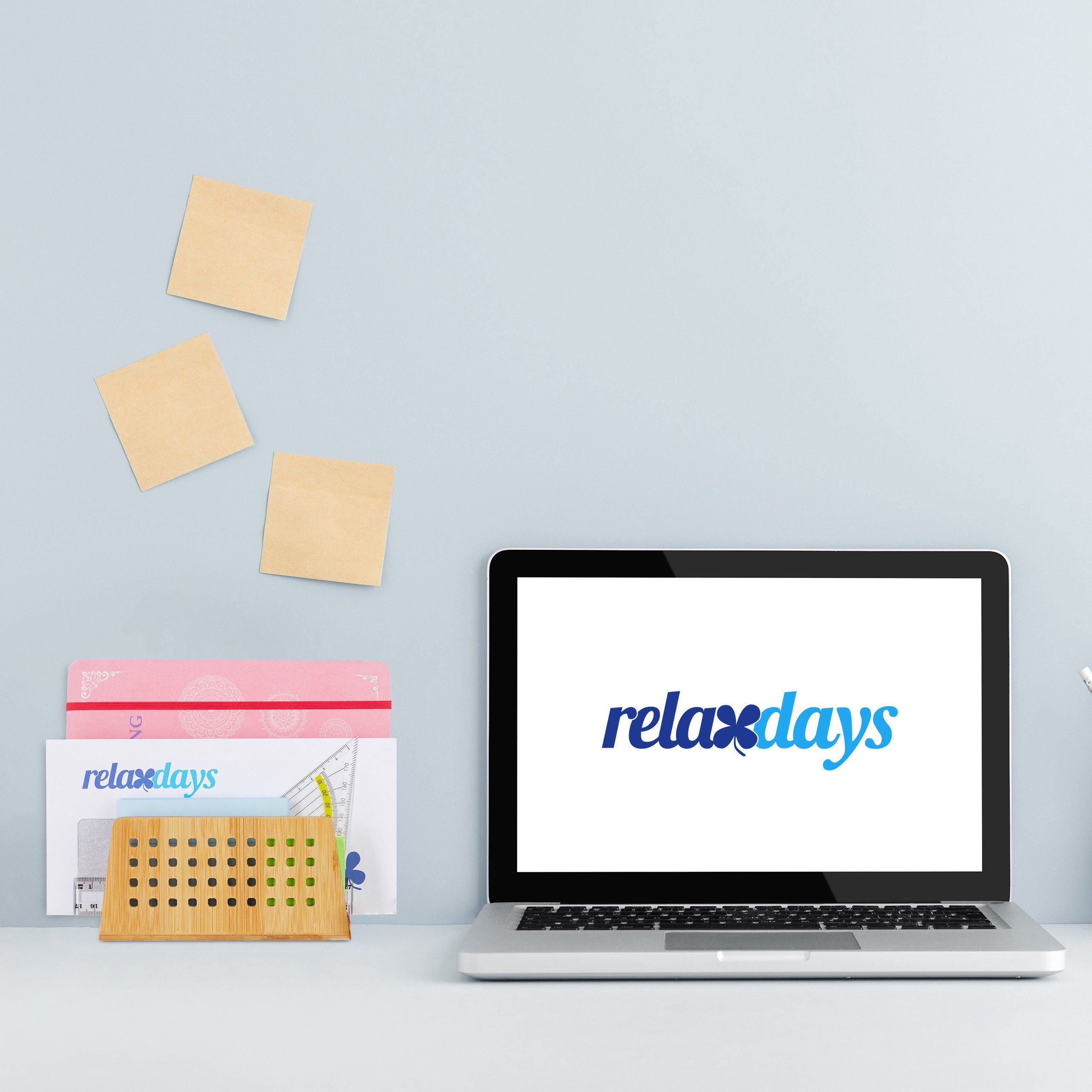 relaxdays Briefablage Dokumentenhalter Bambus 2 Fächer