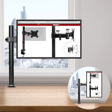 Duronic Monitorständer, (DM151X2 Monitorhalterung, Tischhalterung, Bildschirmhalterung, Monitorständer für einen LCD/LED Computer Bildschirm, Höhenverstellbar, VESA max. 100 x 100 mm, Stahlstruktur, 8kg pro Arm)