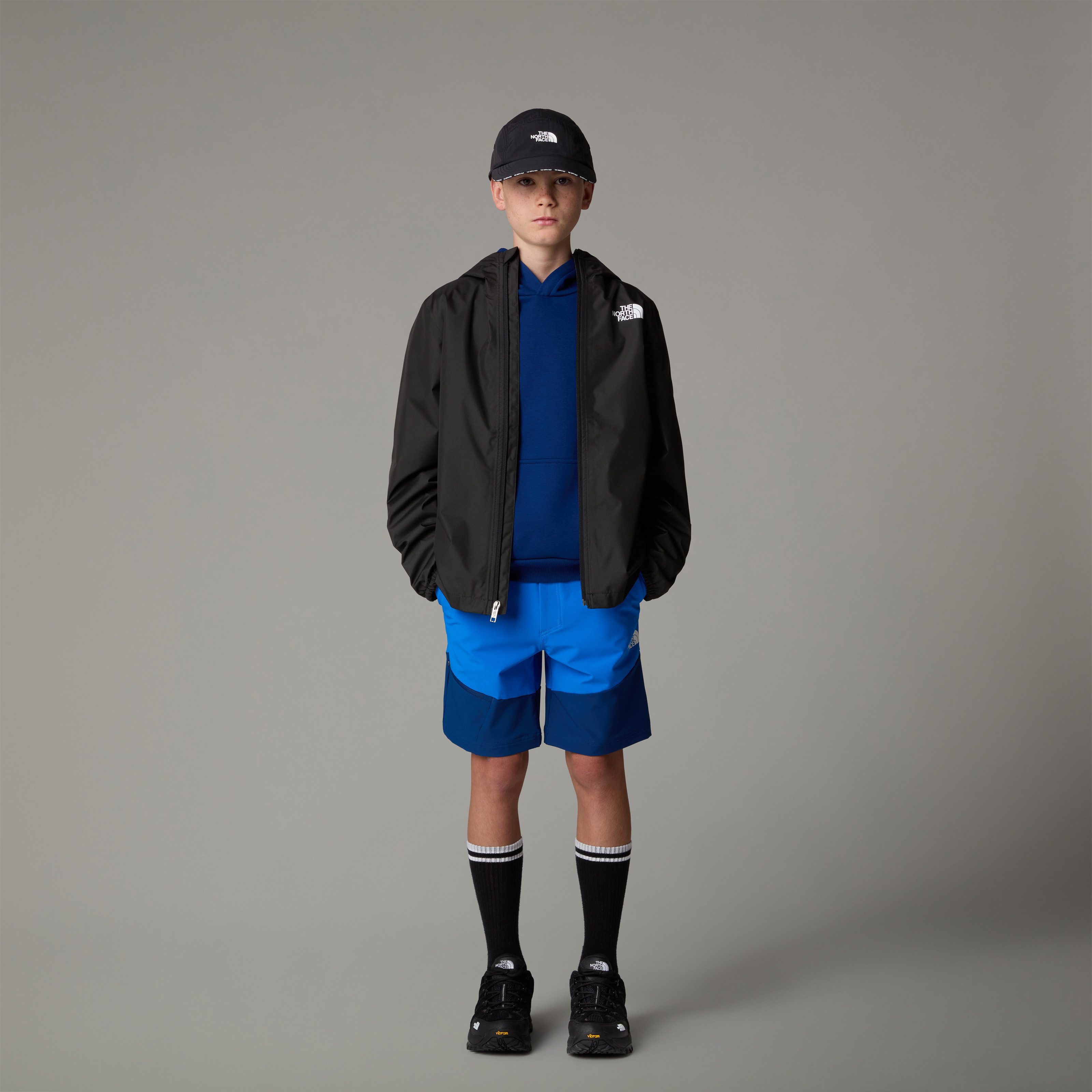The North Face Regenjacke TEEN ZIPLINE RAIN JACKET für Jugendliche, mit fester Kapuze, mit RV-Garage