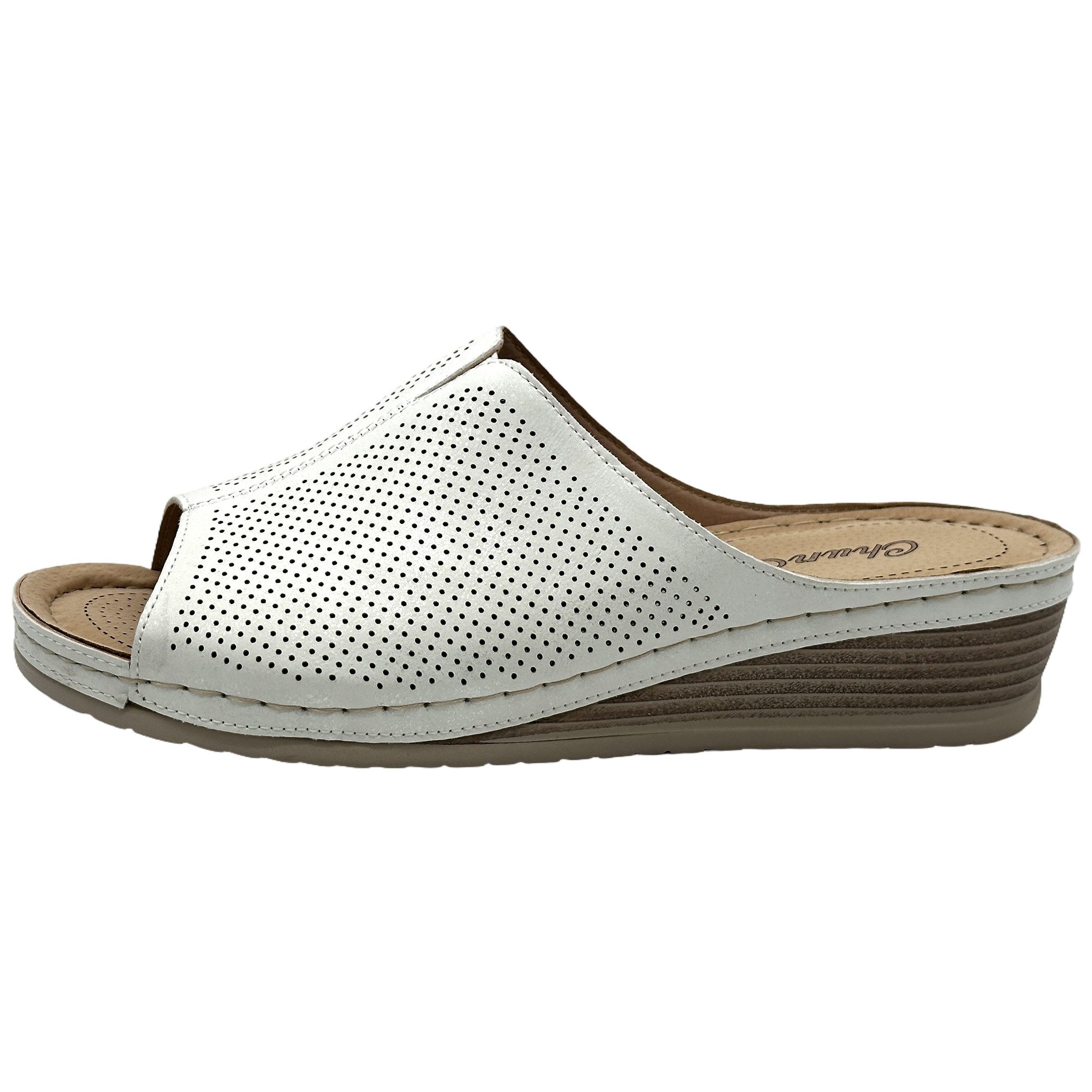 Nowaland Damen-Pantoletten mit Komfort-Innensohle und Keilabsatz Pantolette günstig online kaufen