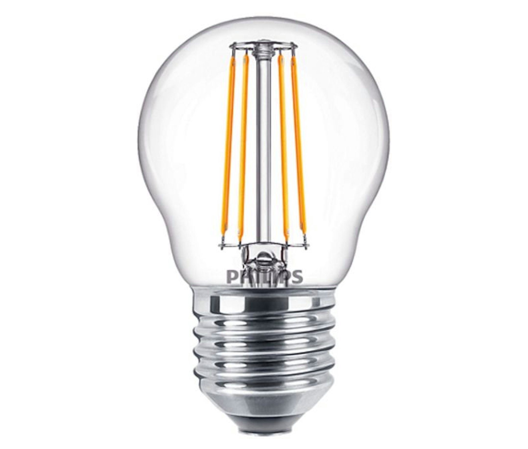 Philips Tropfen E27 Warmweiß Philips E27, 2700K, LED-Leuchtmittel 4,3W=40W LED Filament 470lm G45 Warmweiß