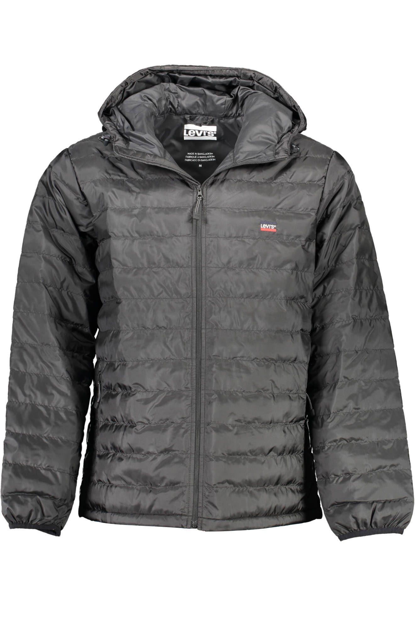 Levi's® Outdoorjacke Schwarze Herrenjacke mit Kapuze, Reißverschluss & Taschen - Elegant