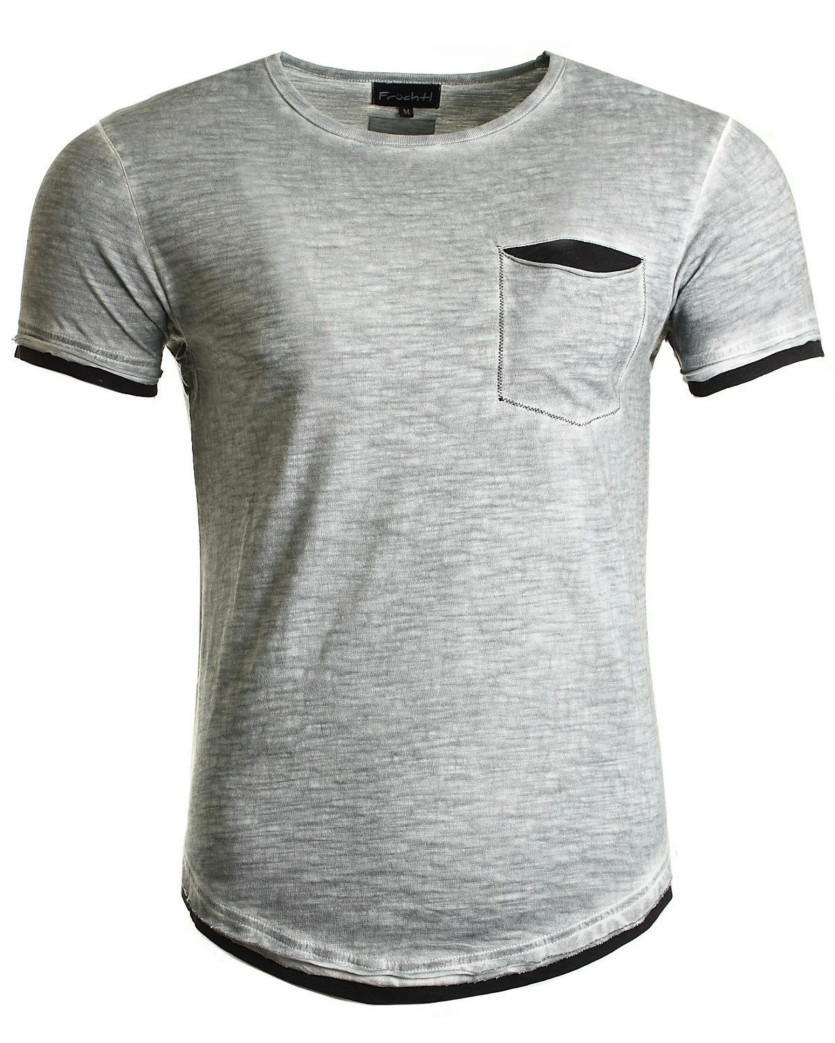 Früchtl T-Shirt mit Rundhals-Ausschnitt
