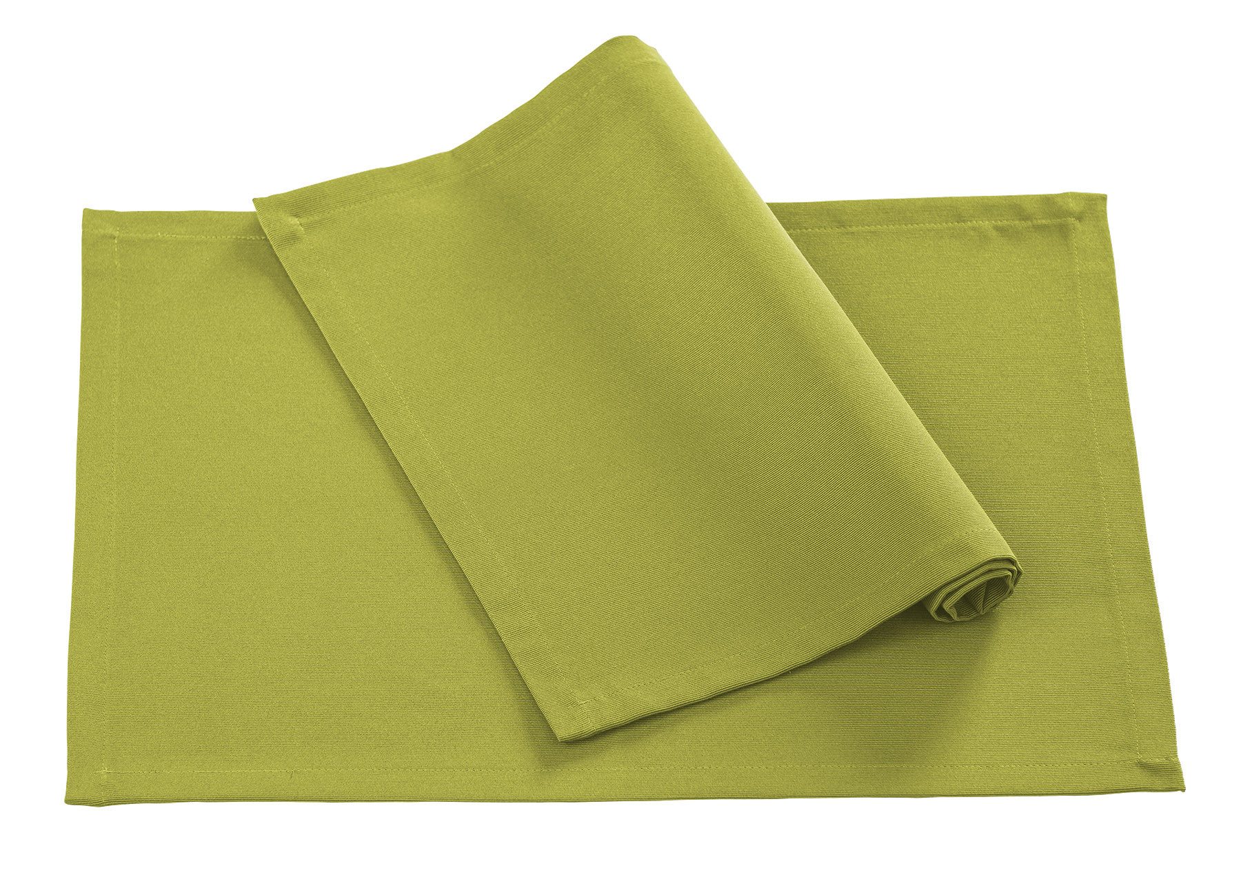 PICHLER Platzset Rips uni, gerippt Tischset 6er Set 50 x 35 cm COMO Rechteck limone, (Spar-Set, 6-St., 6 Platzdecken), Platzset Tischset Esszimmer Küche