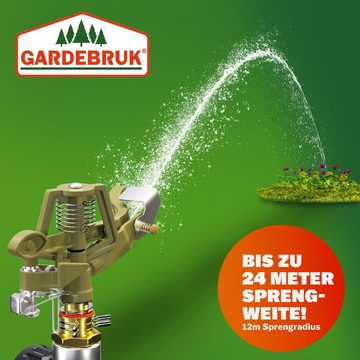 Gardebruk Kreisregner, Sprinkler 2er Set Erdspieß Sprengweite bis 24m Garten Impulsregner