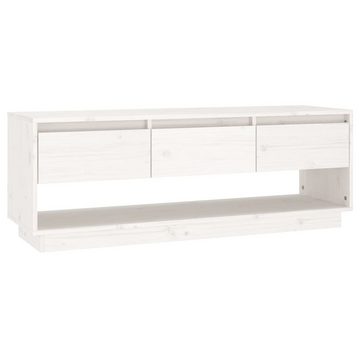 möbelando TV-Board Harra (B/H/T: 110x40x34 cm), aus Kiefer-Massivholz in Weiß