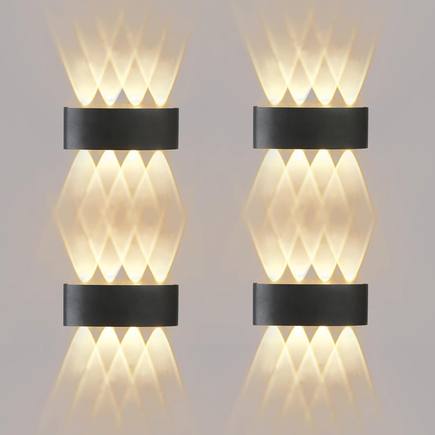 ZMH LED Wandleuchte Außenwandleuchte Schwarz Up günstig online kaufen