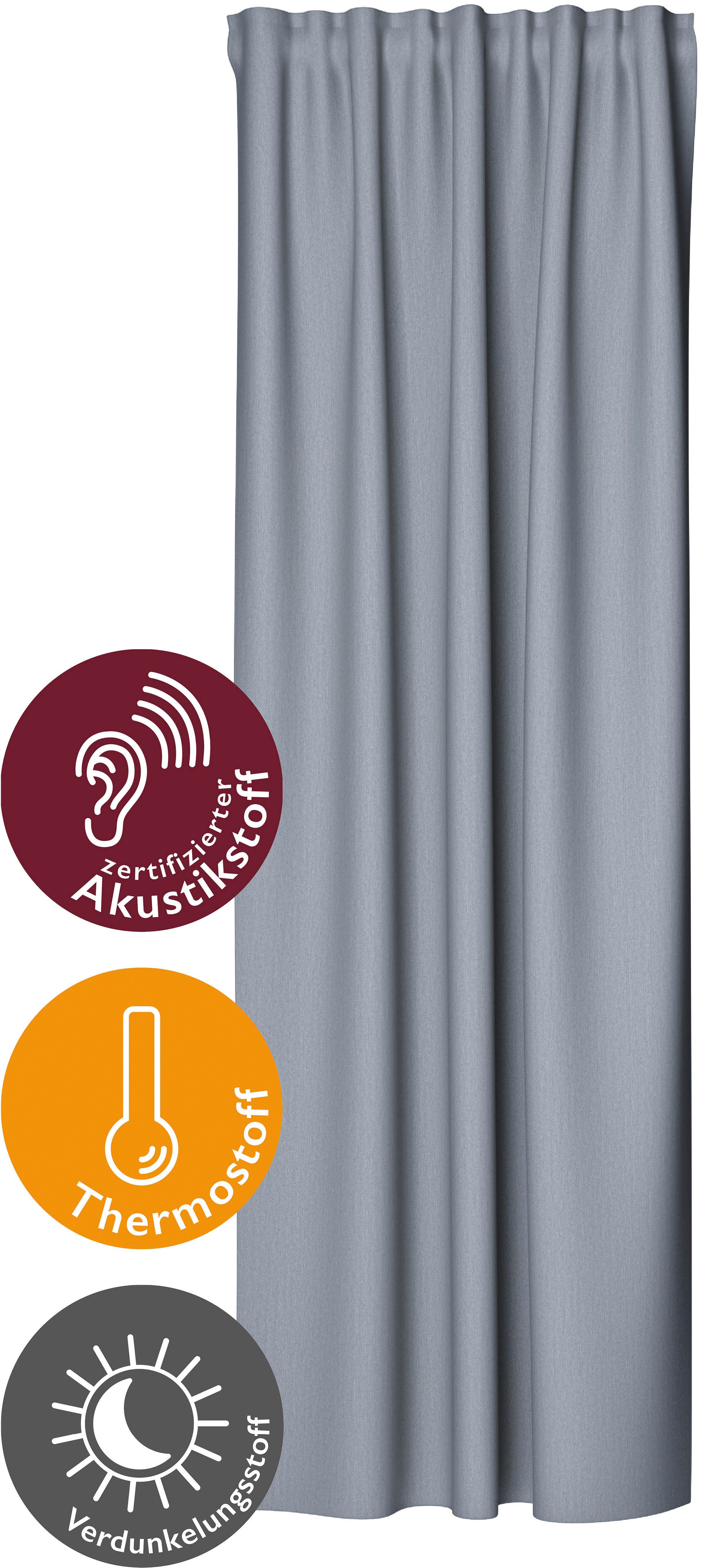 HOMING Vorhang Galdin (1 St), Multifunktionsband, verdunkelnd, Verdunklungsvorhang, blickdicht, Thermo, Energiesparend
