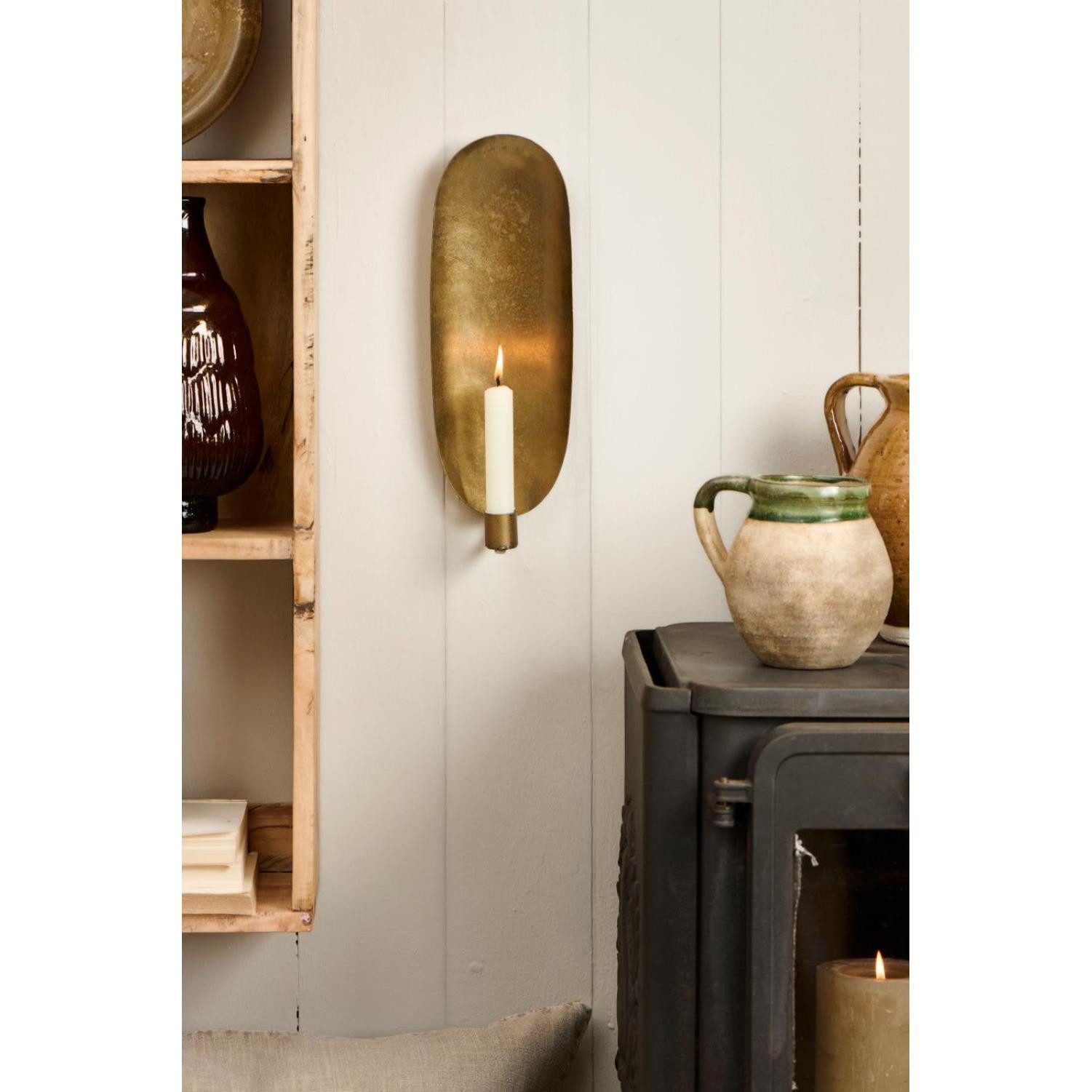 Ib Laursen Wanddekoobjekt Ib Laursen Wandkerzenhalter mit gebogener Rücksei günstig online kaufen