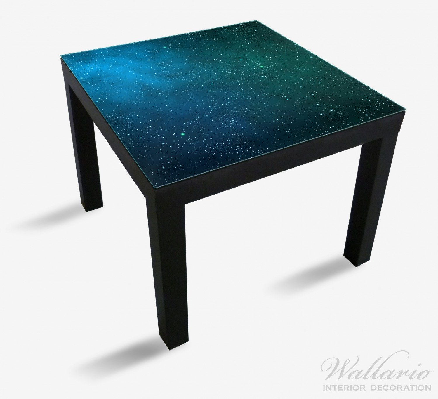 Sterne Tisch Milchstraße Wallario St), (1 Lack geeignet bei und - Ikea Nacht Sternenhimmel für Tischplatte