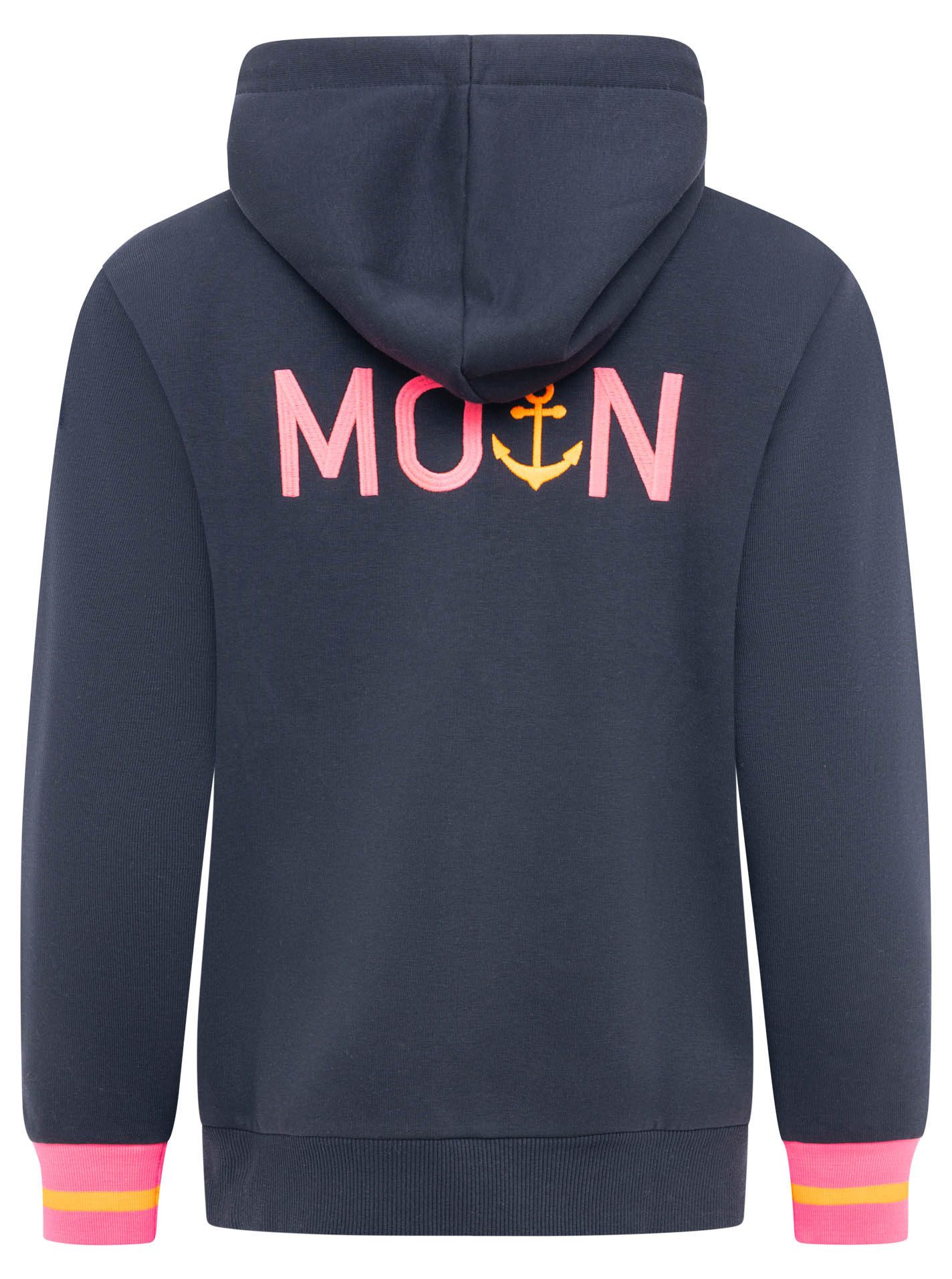 Zwillingsherz Kapuzensweatjacke "Rahel" Langarm, Kapuze, Reißverschluss, modisch, Schriftzug, Taschen – Bild 4 von 5