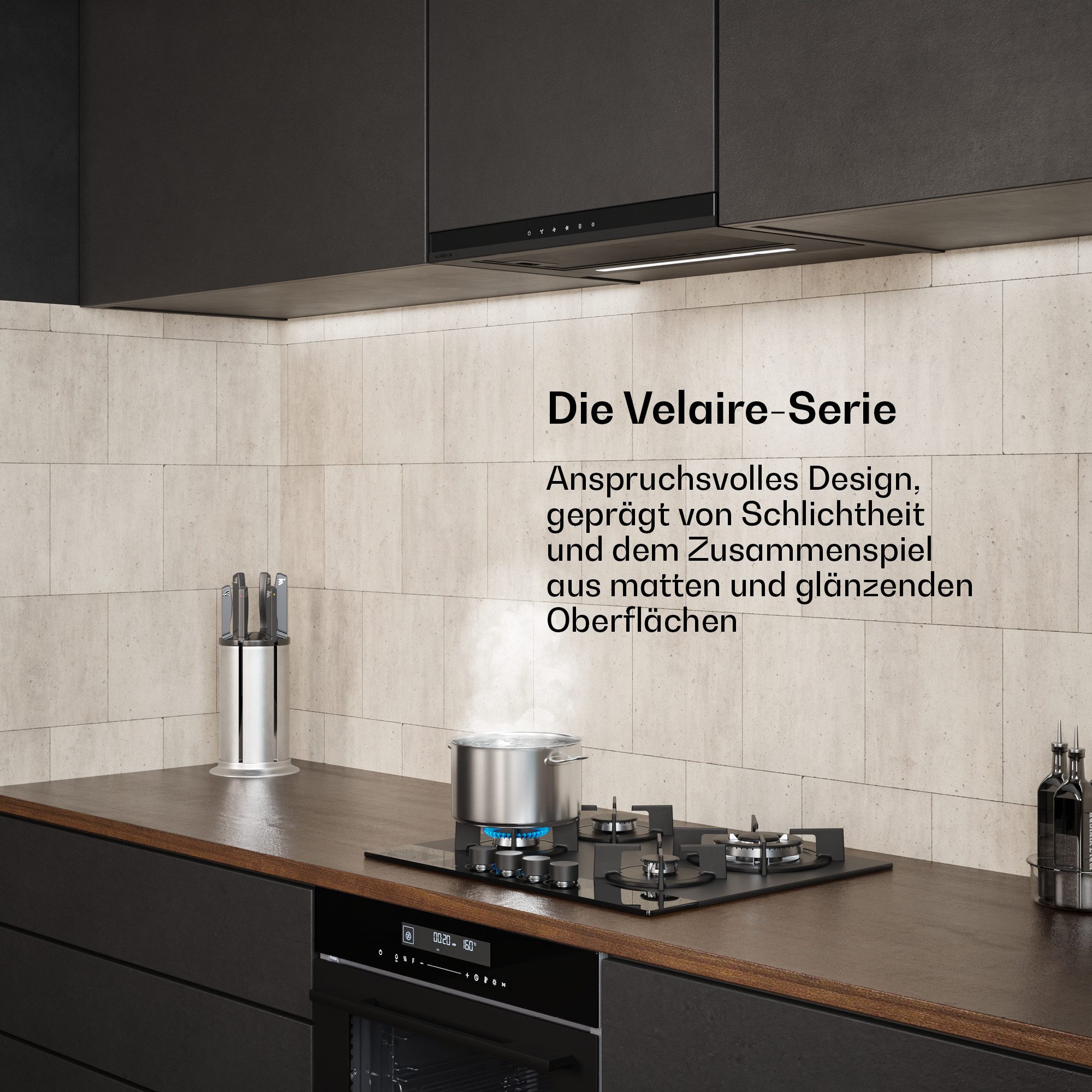 Klarstein Deckenhaube Velaire Telescopic Serie Velaire Teleskophaube 60 cm 896 m³/h A++ Touch LED ausfahrbar Velaire Telescopic, Dunstabzugshaube Wandhaube Teleskophaube Umluft Abluft ausfahrbar