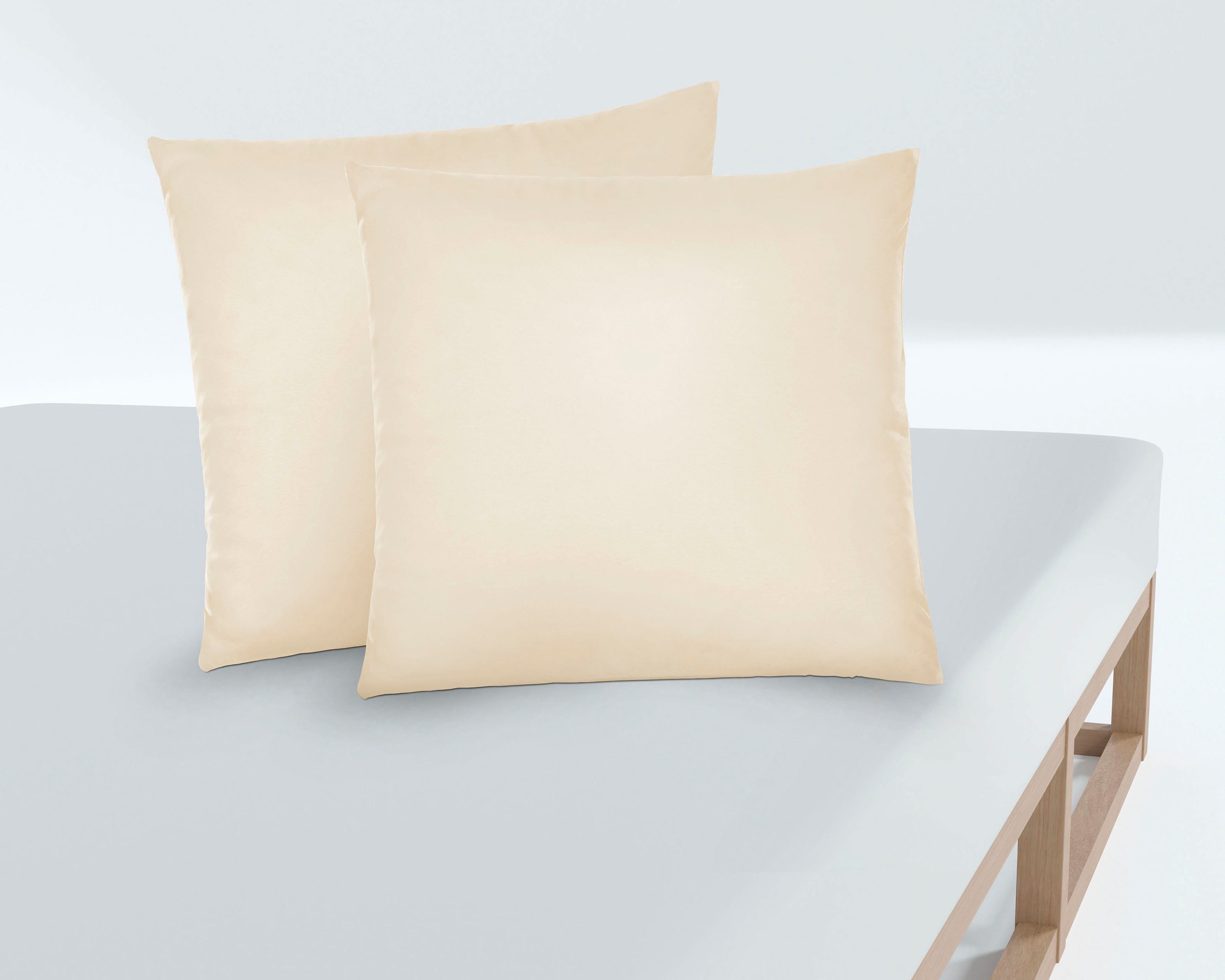 Biberna Kissenbezug Michi Feinjersey mit Reißverschluss, (2 Stück), verschi günstig online kaufen