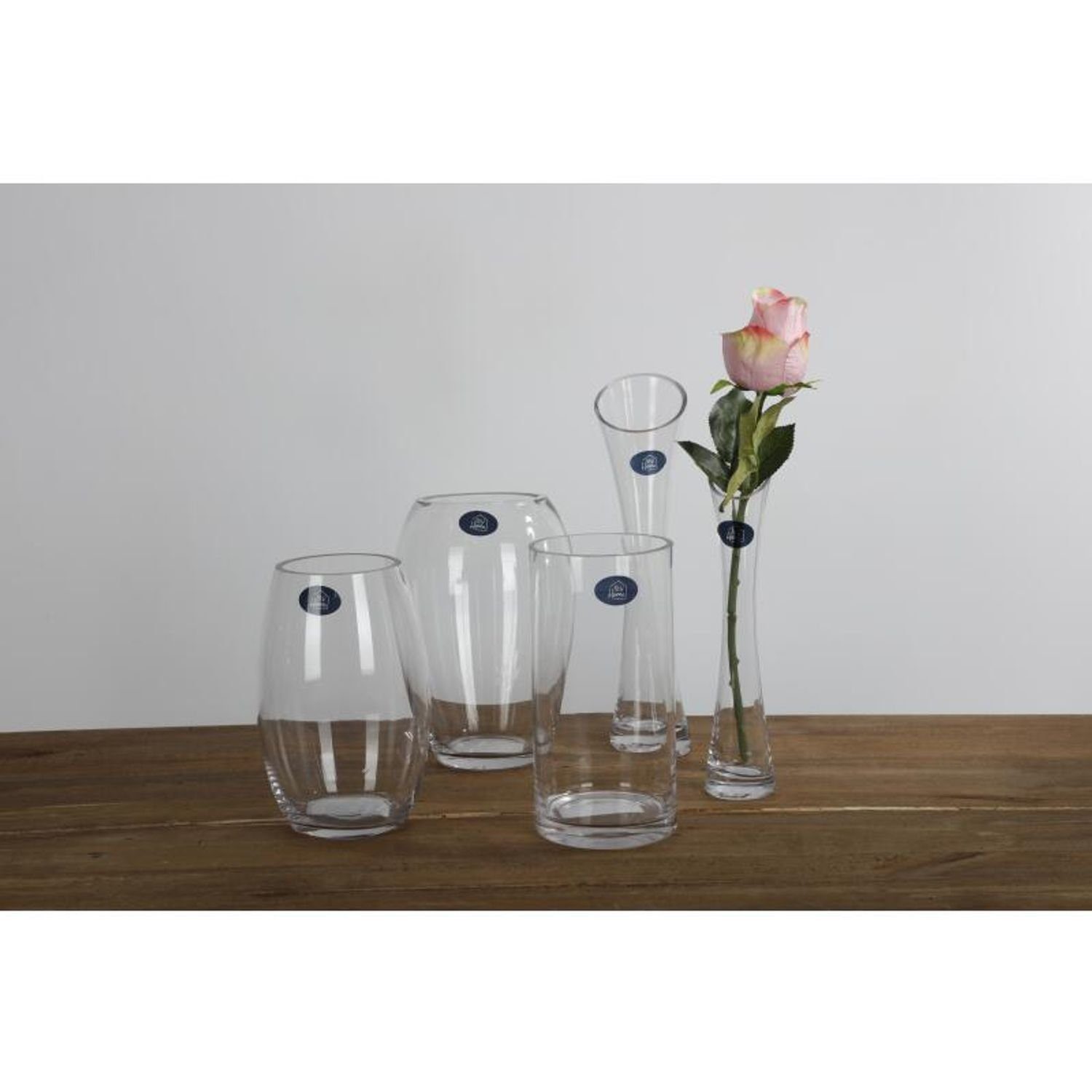 BURI Tischvase 12x Vase Strauß Glas Dekoration Wohn Haus Blumen Tisch Flasche Strauch