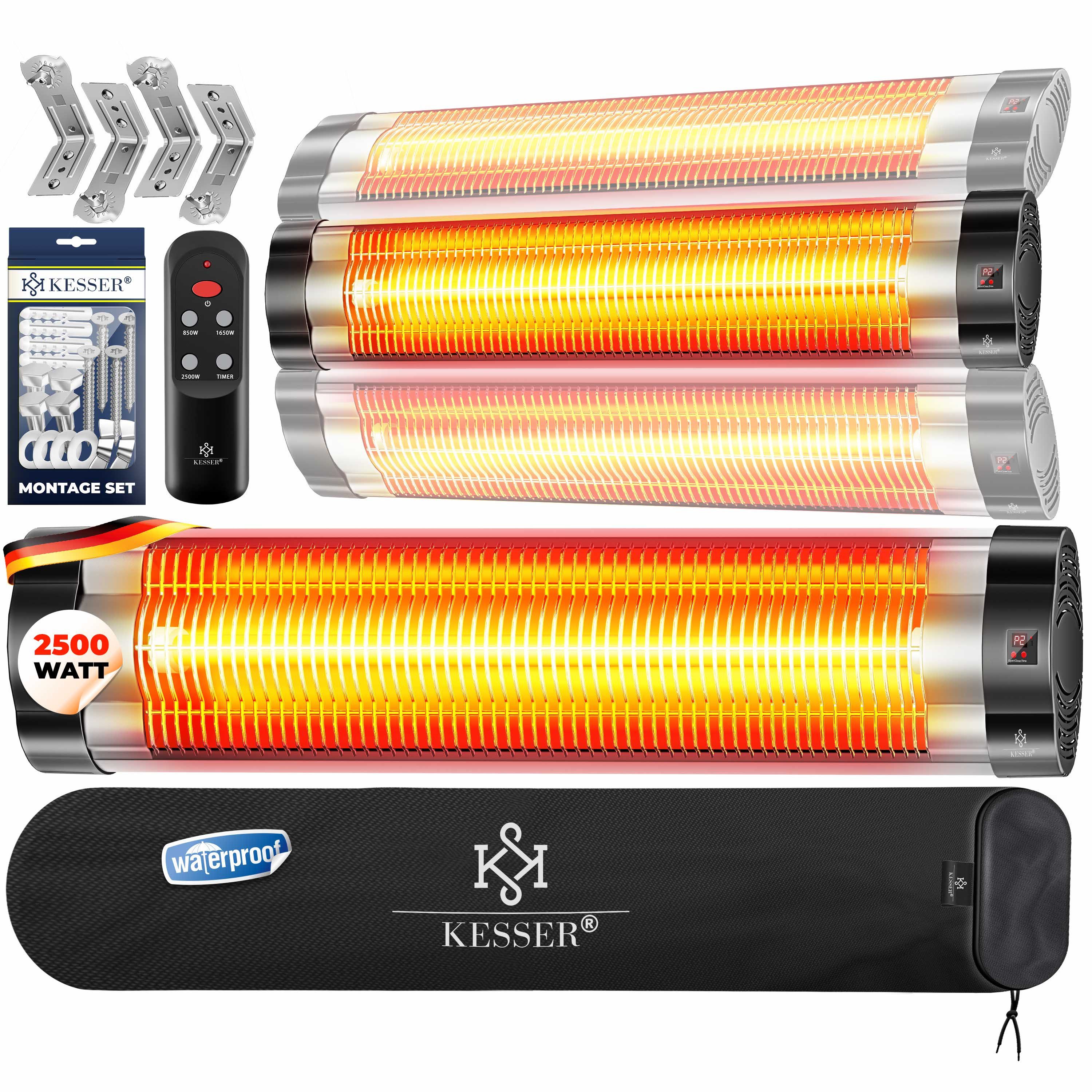 KESSER Heizstrahler, 2500 W, Infrarot Wärmestrahler Infrarotstrahler mit Fe günstig online kaufen