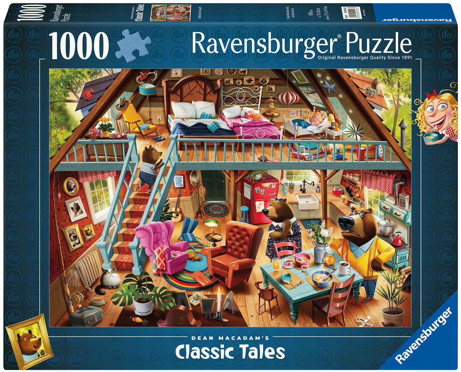 Ravensburger Puzzle Dean Mac Adam: Das Märchen von Goldlöckchen, 1000 Puzzleteile, Made in Germany