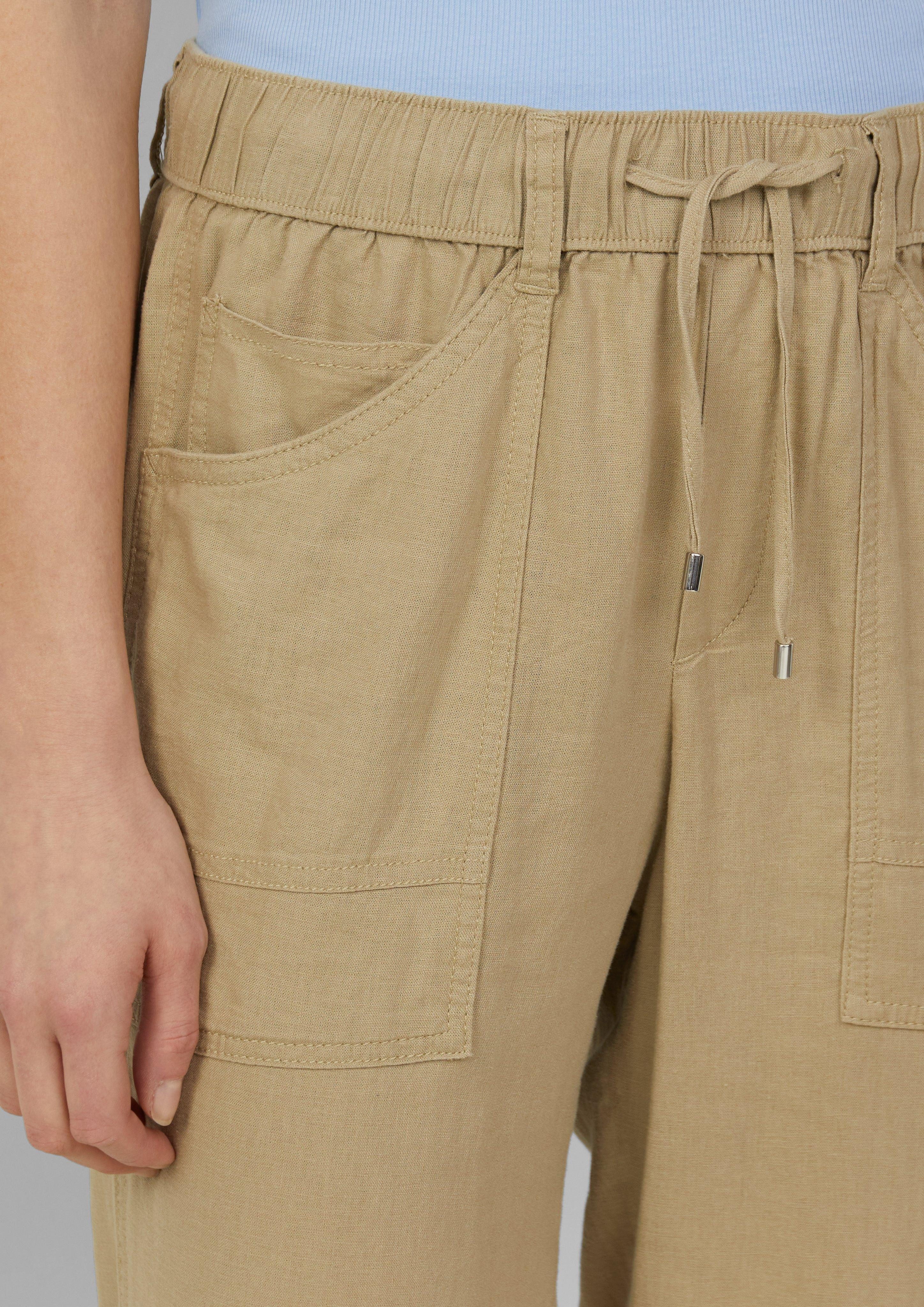 s.Oliver 7/8-Hose Ankle-Jogpants aus Leinenmix Gummizug günstig online kaufen