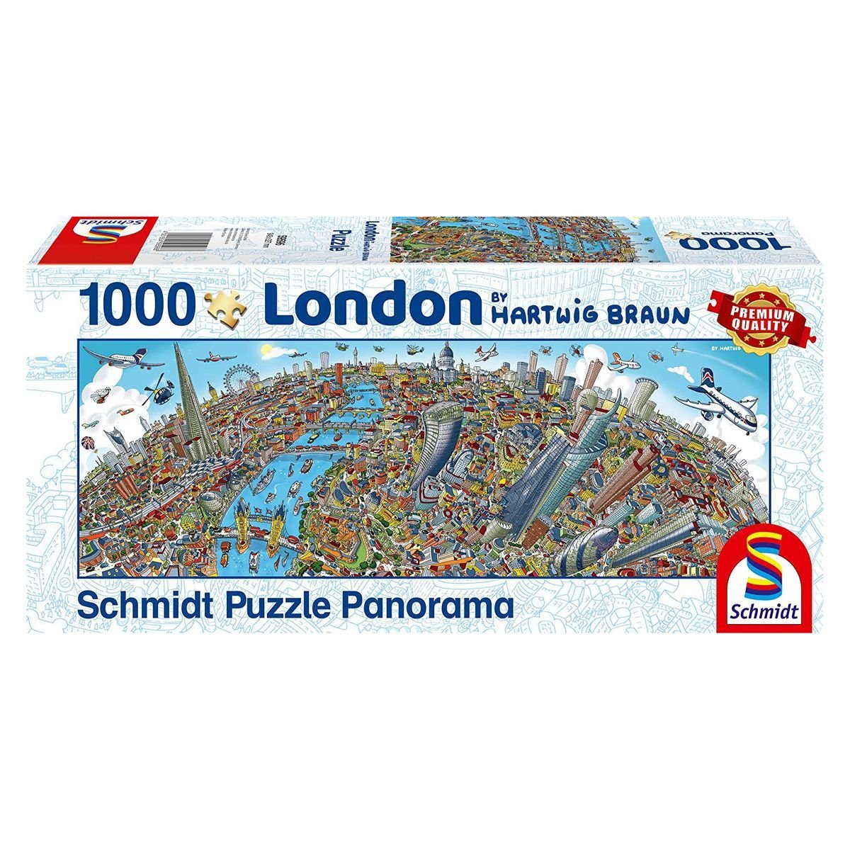 Schmidt Spiele Puzzle »Schmidt 59596 - Premium Quality - Hartwig Braun -  Stadtbild London - Panorama Puzzle 1000 Teile«, 1000 Puzzleteile online  kaufen | OTTO