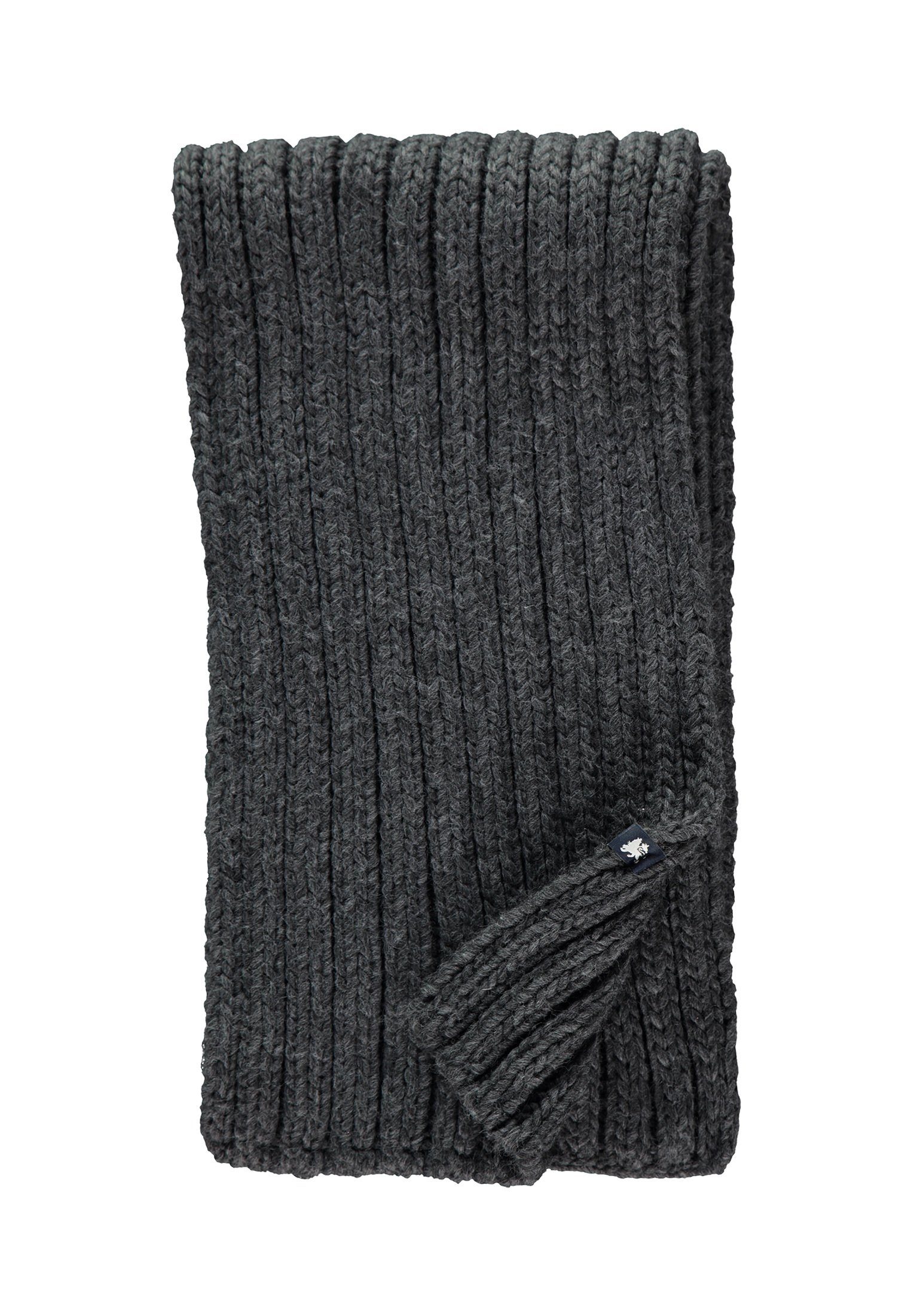 LERROS Strickschal LERROS Schal, GREY Rippstrick SLATE