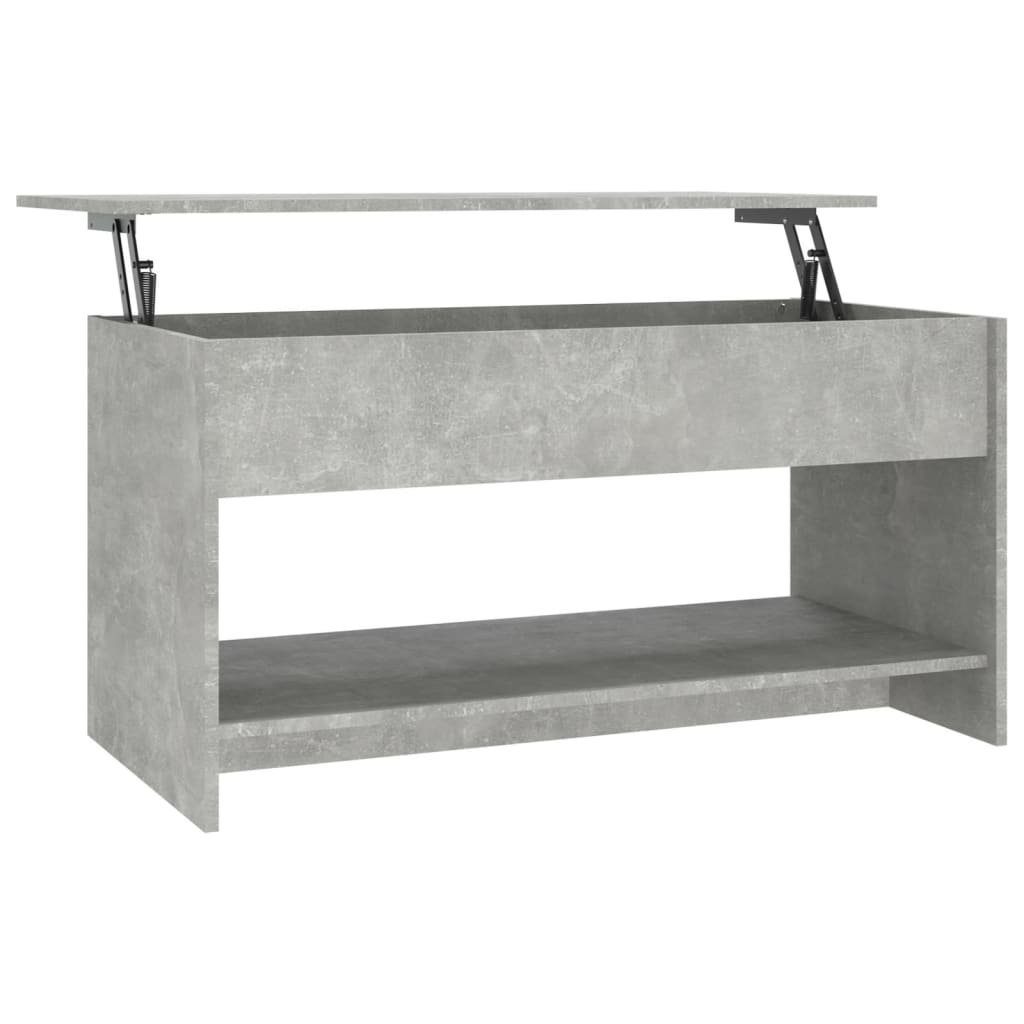 (1-St) | cm Betongrau Couchtisch Betongrau Betongrau 102x50x52,5 Couchtisch vidaXL Holzwerkstoff