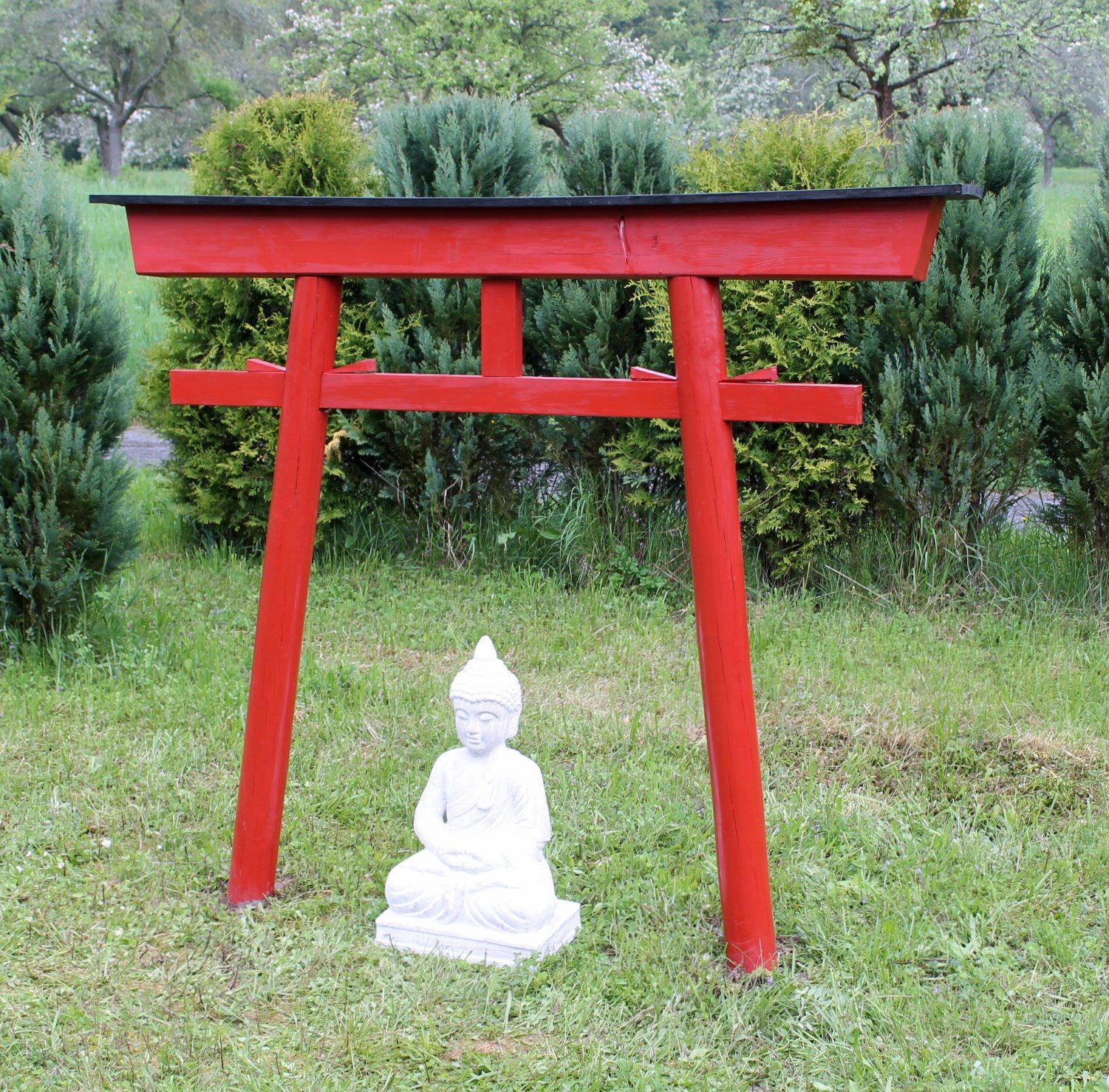 AAF Nommel Gartentor Torii Gate Japan Torbogen Tor Holz Feng Shui Asien 175 x 180 cm