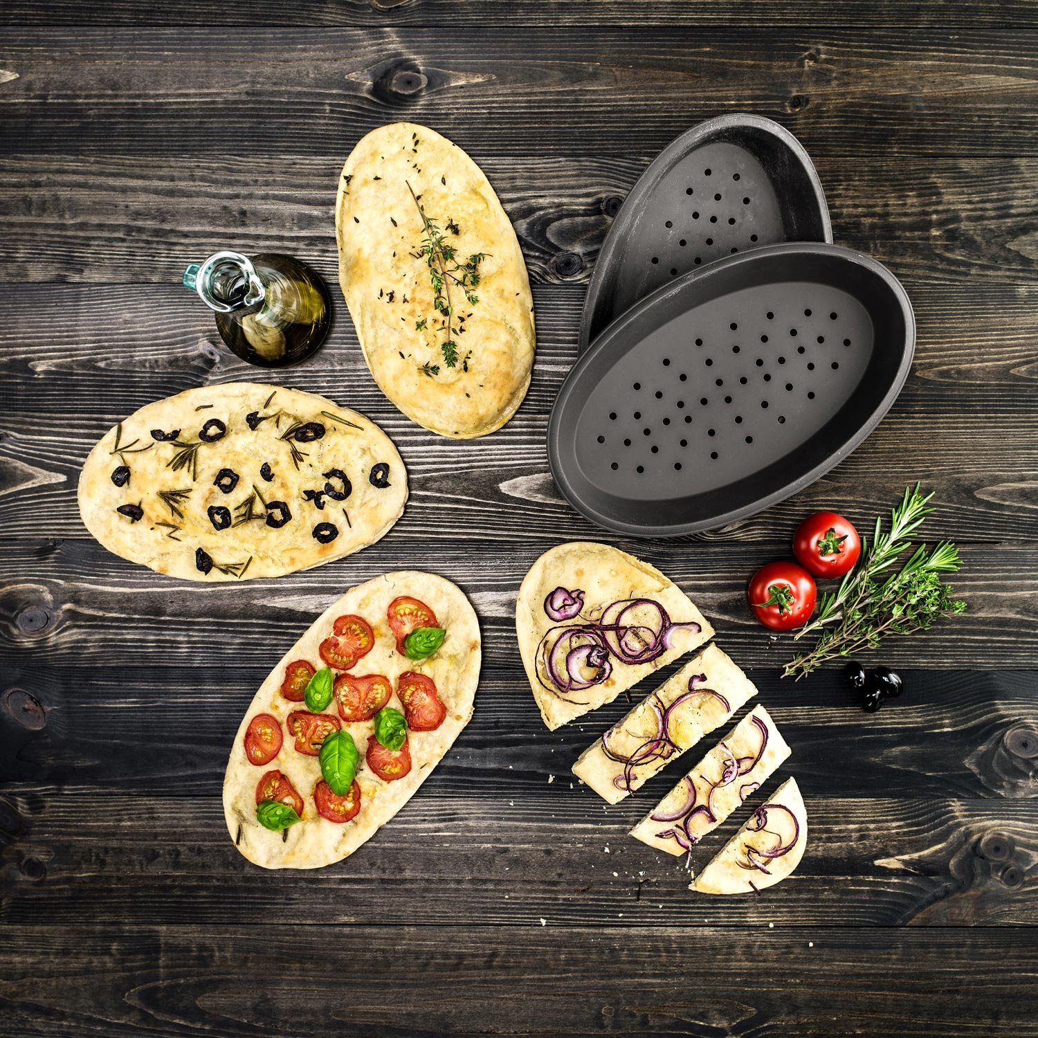 Lurch Backform aus Silikon für Pizza Pizzaform Pizzabackform 2er Set