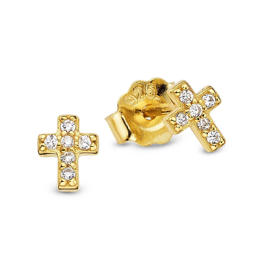 Paar Ohrstecker Schmuck Geschenk Ohrschmuck Kreuz