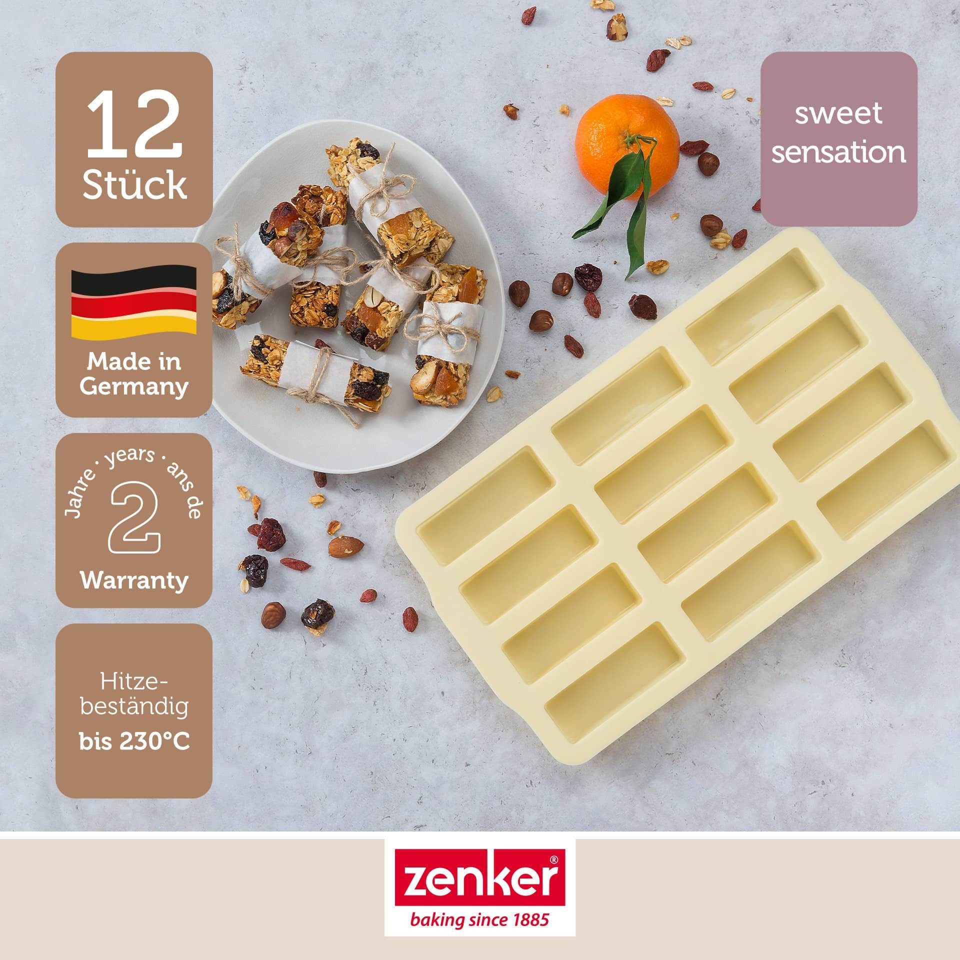 Zenker Müsliriegelform Zenker Müsliriegel Silikonbackform 2er-Set – zum Backen von 24 Riegel