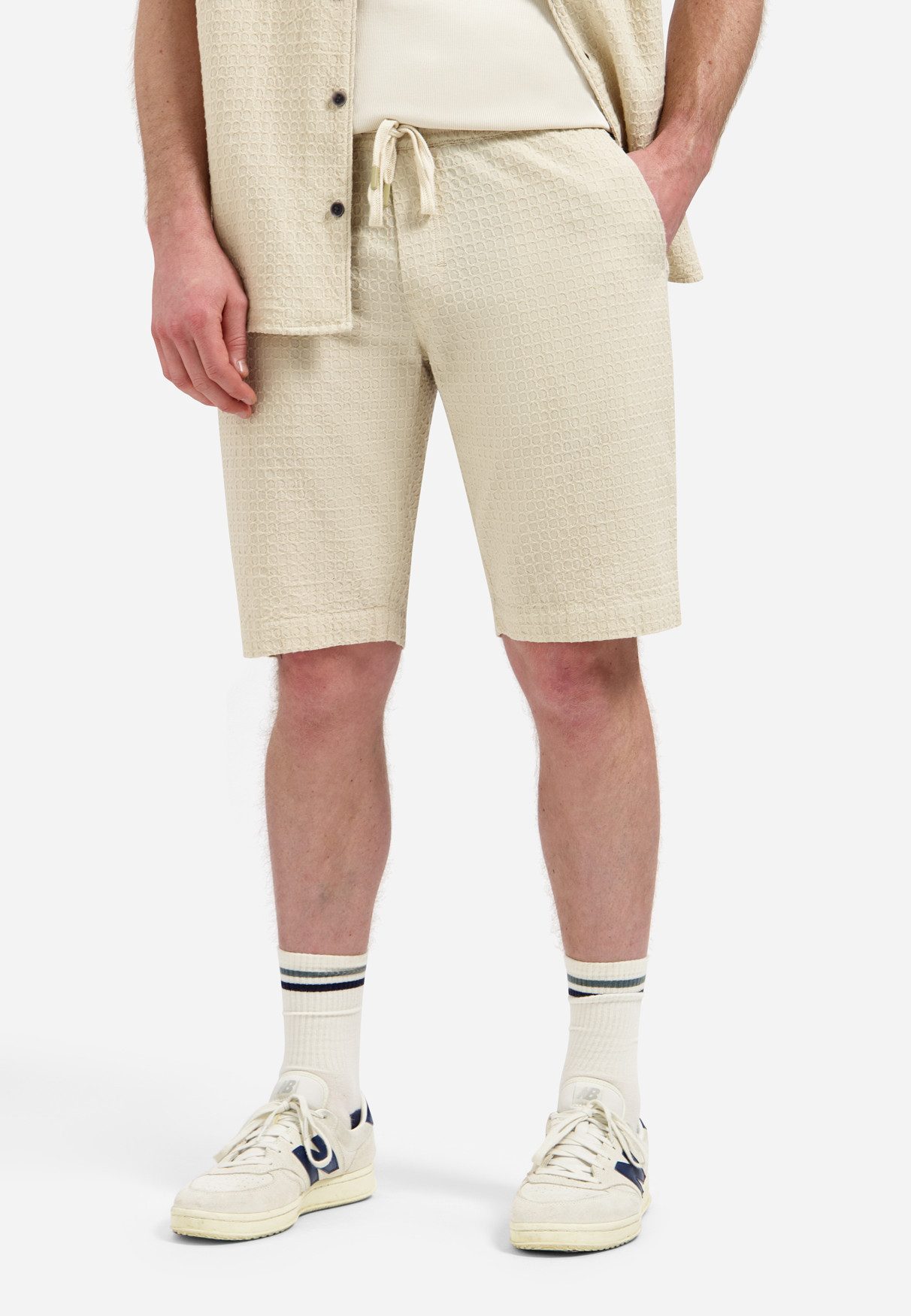 NO EXCESS Shorts Short Chino Jacquard Uni Desert