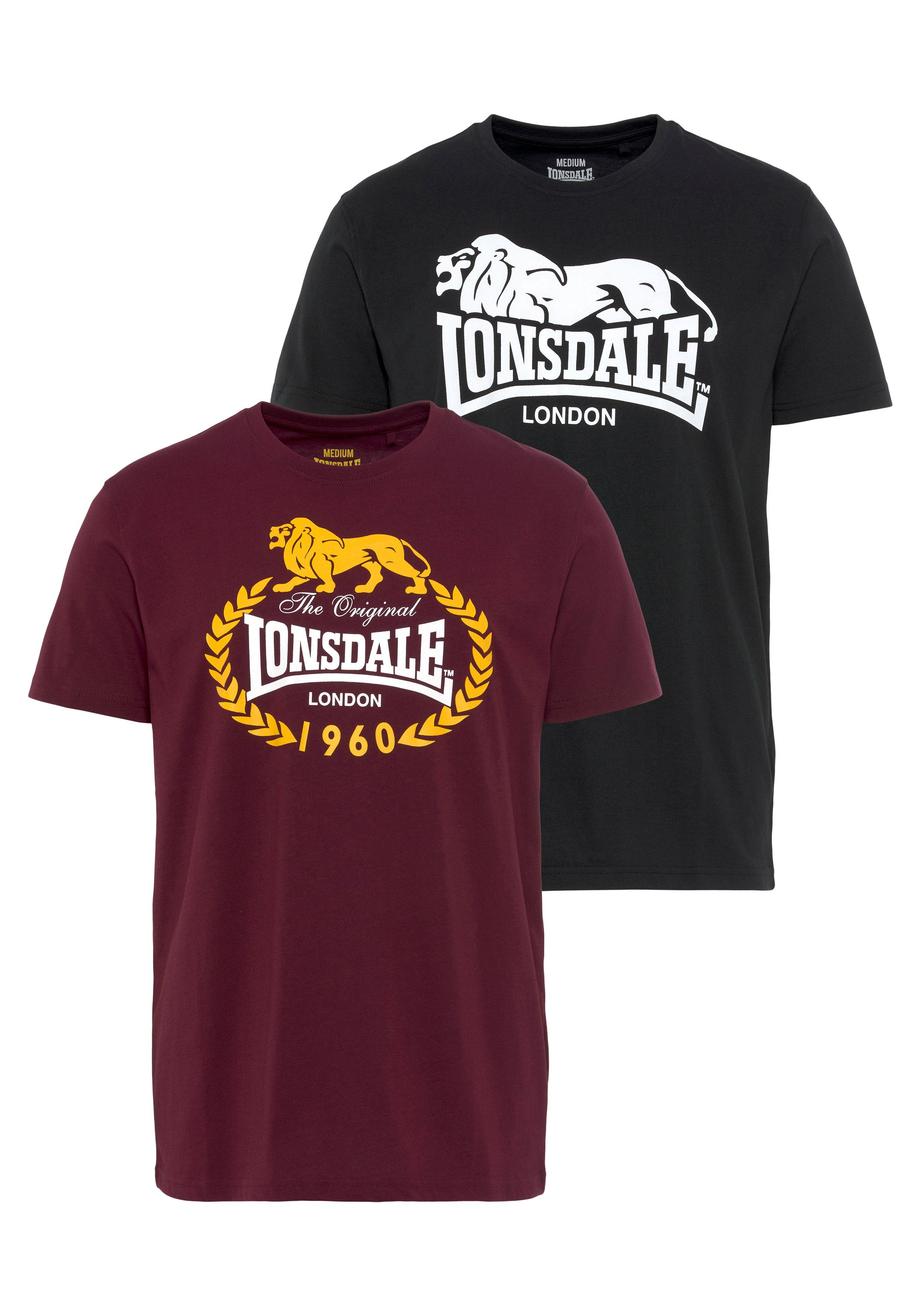 Lonsdale Pack) 2-tlg., 2er T-Shirt (Packung,