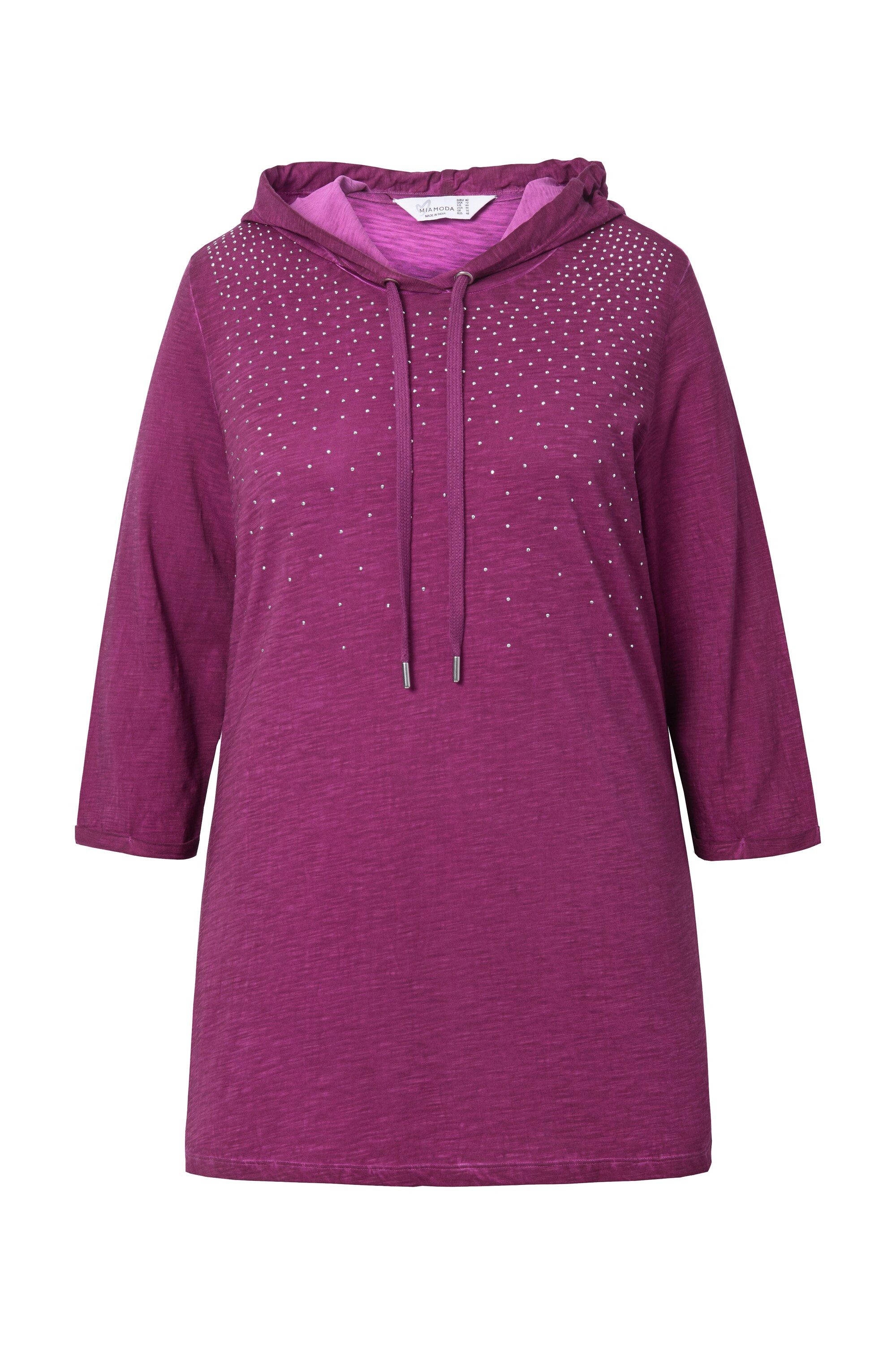 MIAMODA T-Shirt T-Shirt A-Linie ColdDyed Strass-Verlauf günstig online kaufen