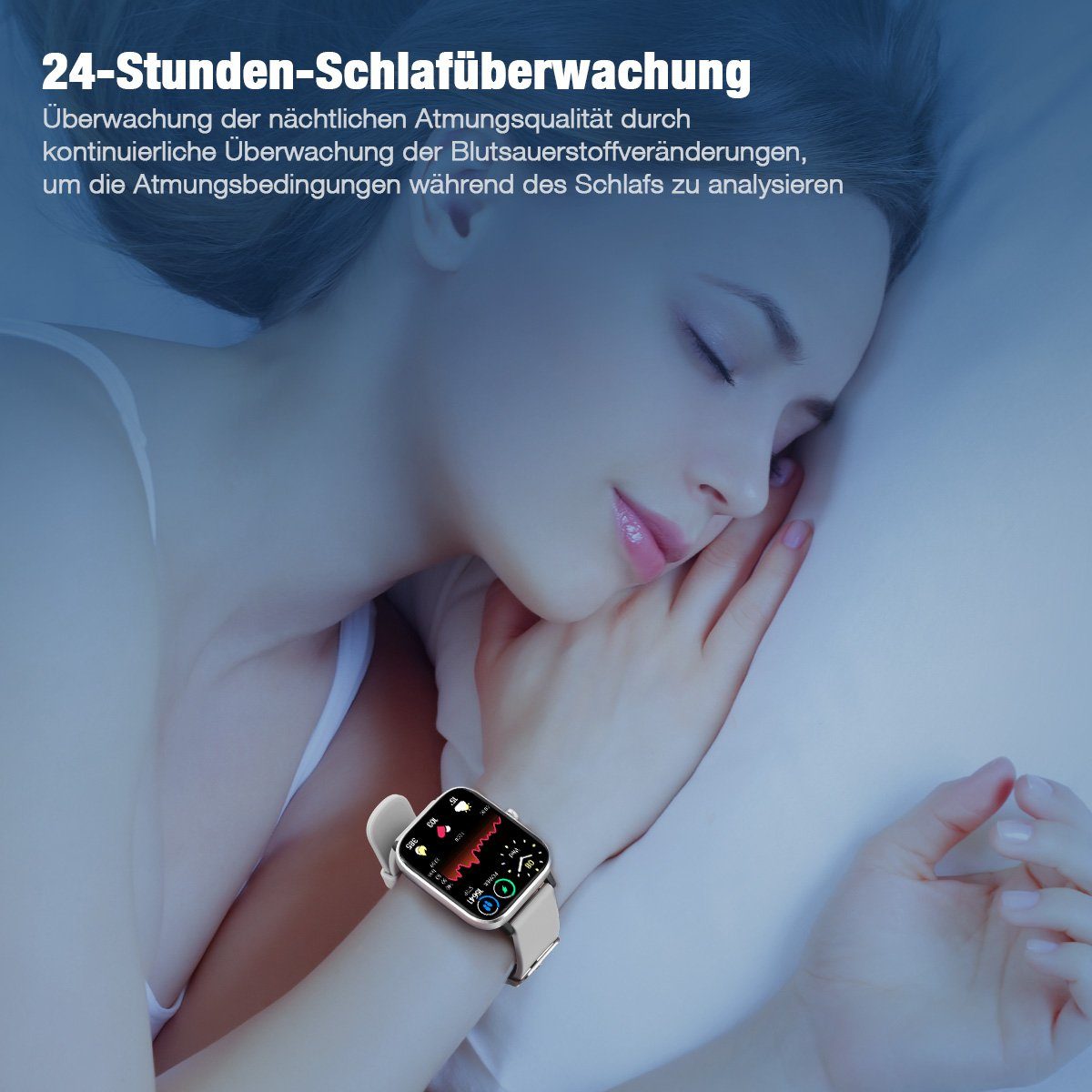 ombar SmartWatch Damen Herren mit Bluetooth Anrufe, 1.7" Voll Touch Screen Smartwatch (Fitnessuhr mit Telefonfunktion/WhatsApp Notiz,Smartwatch Fitness Tracker Uhr IP67 Wasserdicht,1.70" HD Voll Touchscreen Fitnessuhr Tracker mit Blutsauerstoff/Pulsmesser/Sportuhr/Schrittzähler/Schlafmonitor Aktivitätstracker usw für iOS/Android Uhren Watch cm/1.7 Zoll)