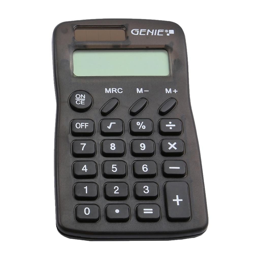 GENIE Taschenrechner Kompaktrechner 825 S, 8-stelliger, Dual-Power, Wurzelfunktion, 3-Tasten-Speicher, 35,5 g