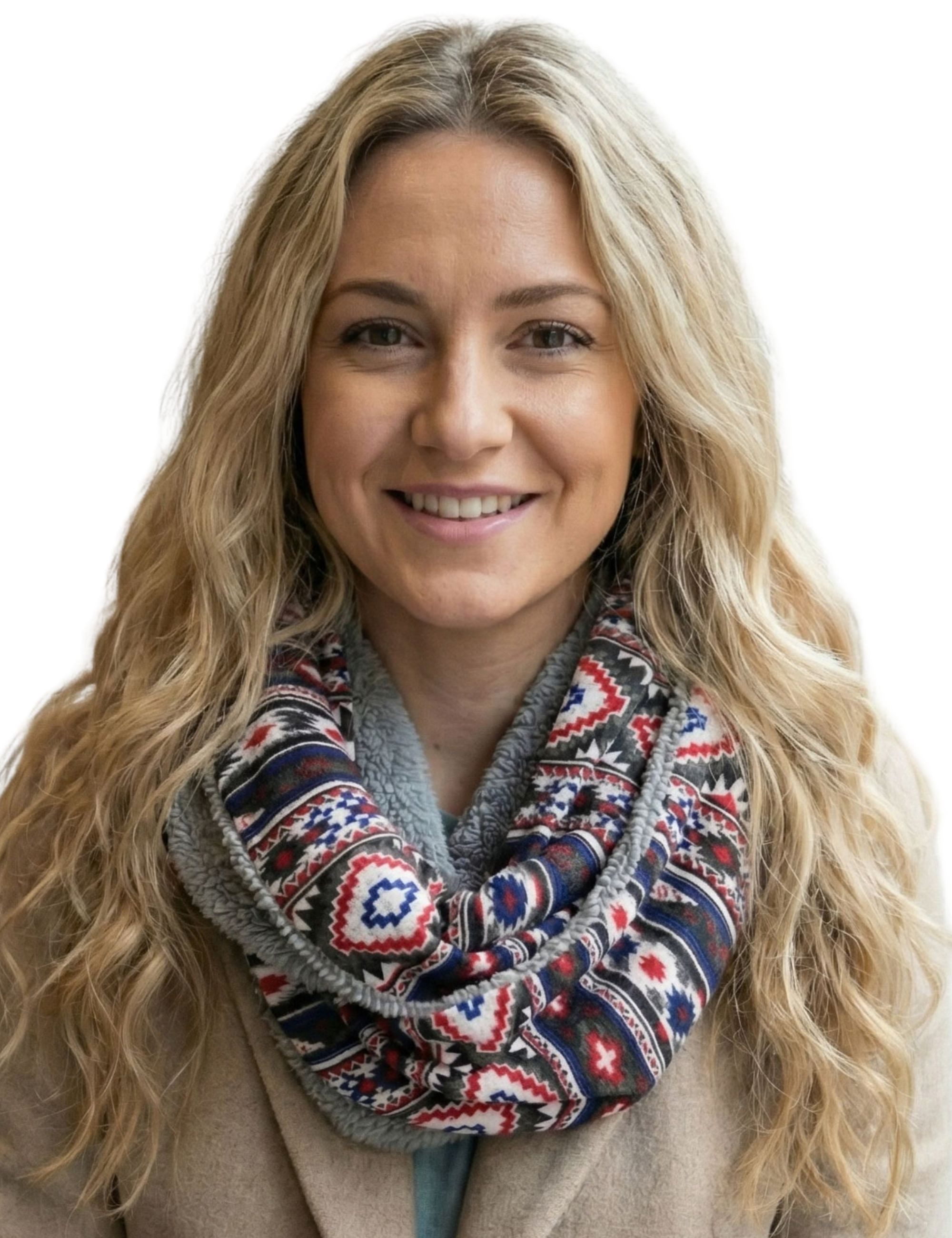 Sunsa Fleeceschal Sunsa Schlauchschal Winter Loopschal. Fleece Halstuch., 2 Lagig