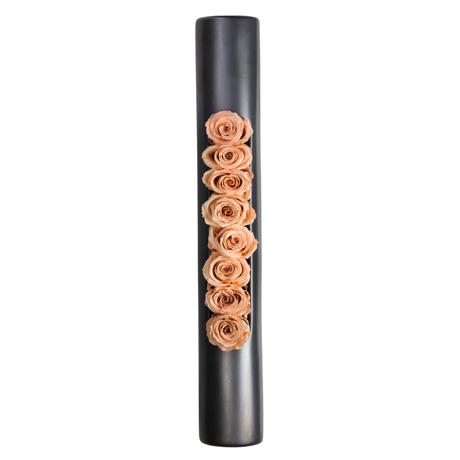 Flowerbox Wanddekoobjekt Infinity-Bloom Tube - anthrazit/rosé - 40x6,5 cm