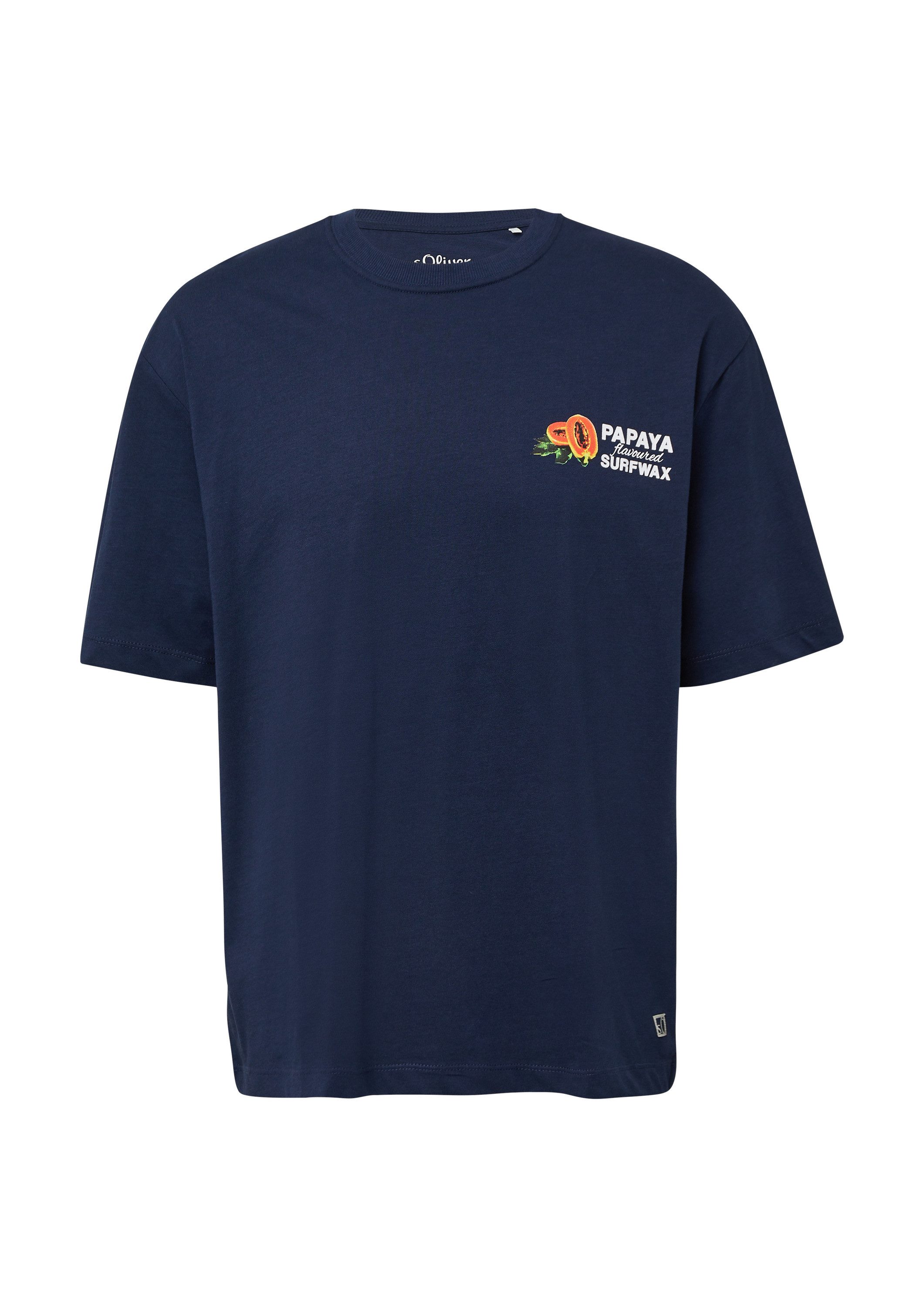 s.Oliver Kurzarmshirt T-Shirt Baumwoll-T-Shirt im Relaxed günstig online kaufen