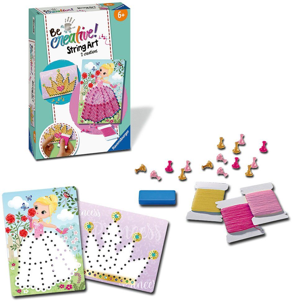 Ravensburger Kreativset String Art Princess, Made in Europe; FSC® - schützt Wald - weltweit