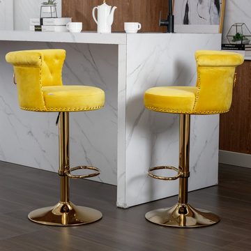 REDOM Barhocker Schwenkbarer Barstühle Set von 2 verstellbaren, Tresenhocker (mit Fußstütze für Küche, Esszimmer 2PC /setzen)