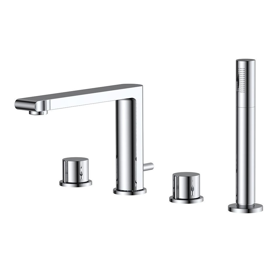 Avenarius Wannenarmatur Wannenrandarmatur 4-Loch mit ausziehbarer Handbrause