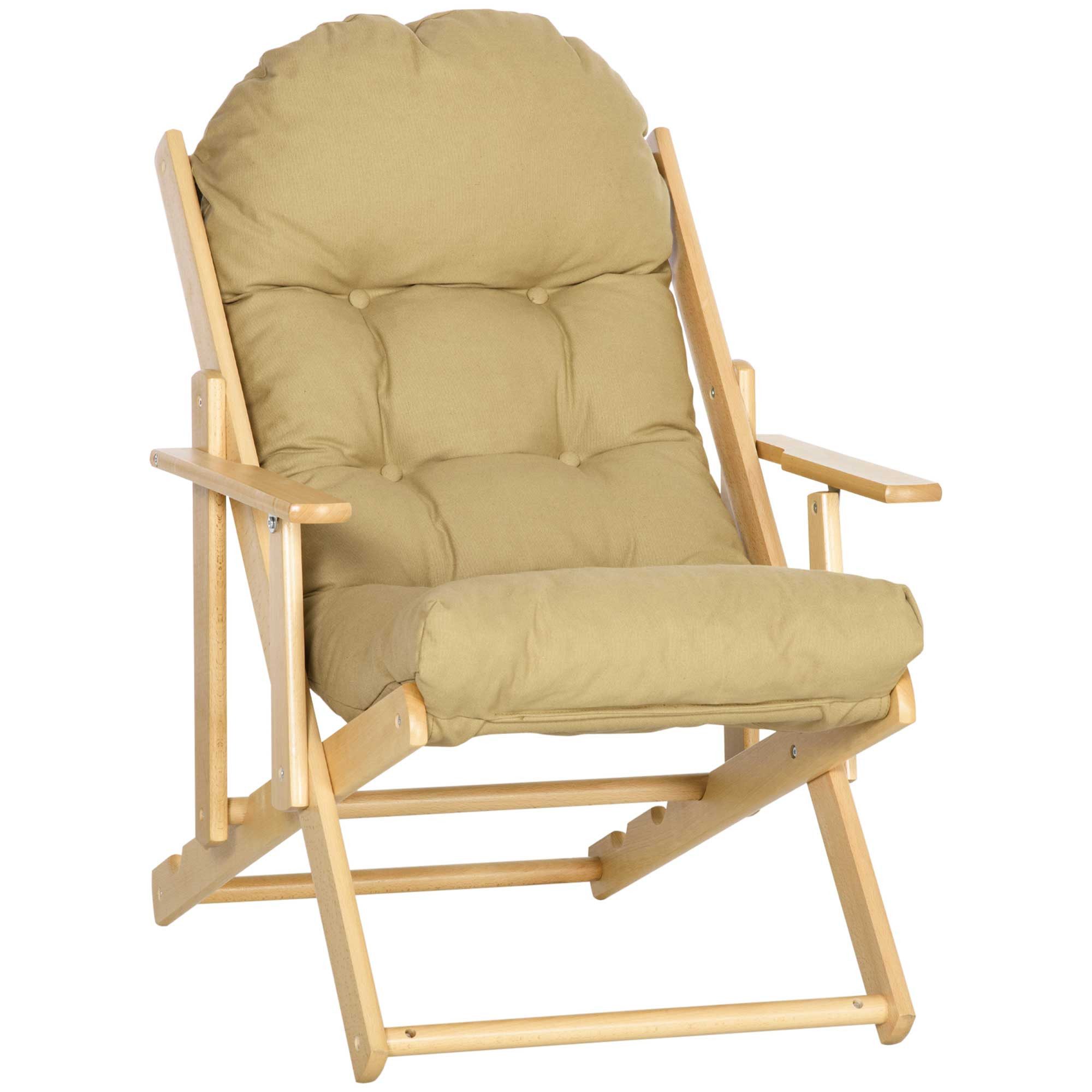 HOMCOM Relaxsessel klappbar, mit Leinenoptik (Polstersessel, günstig online kaufen