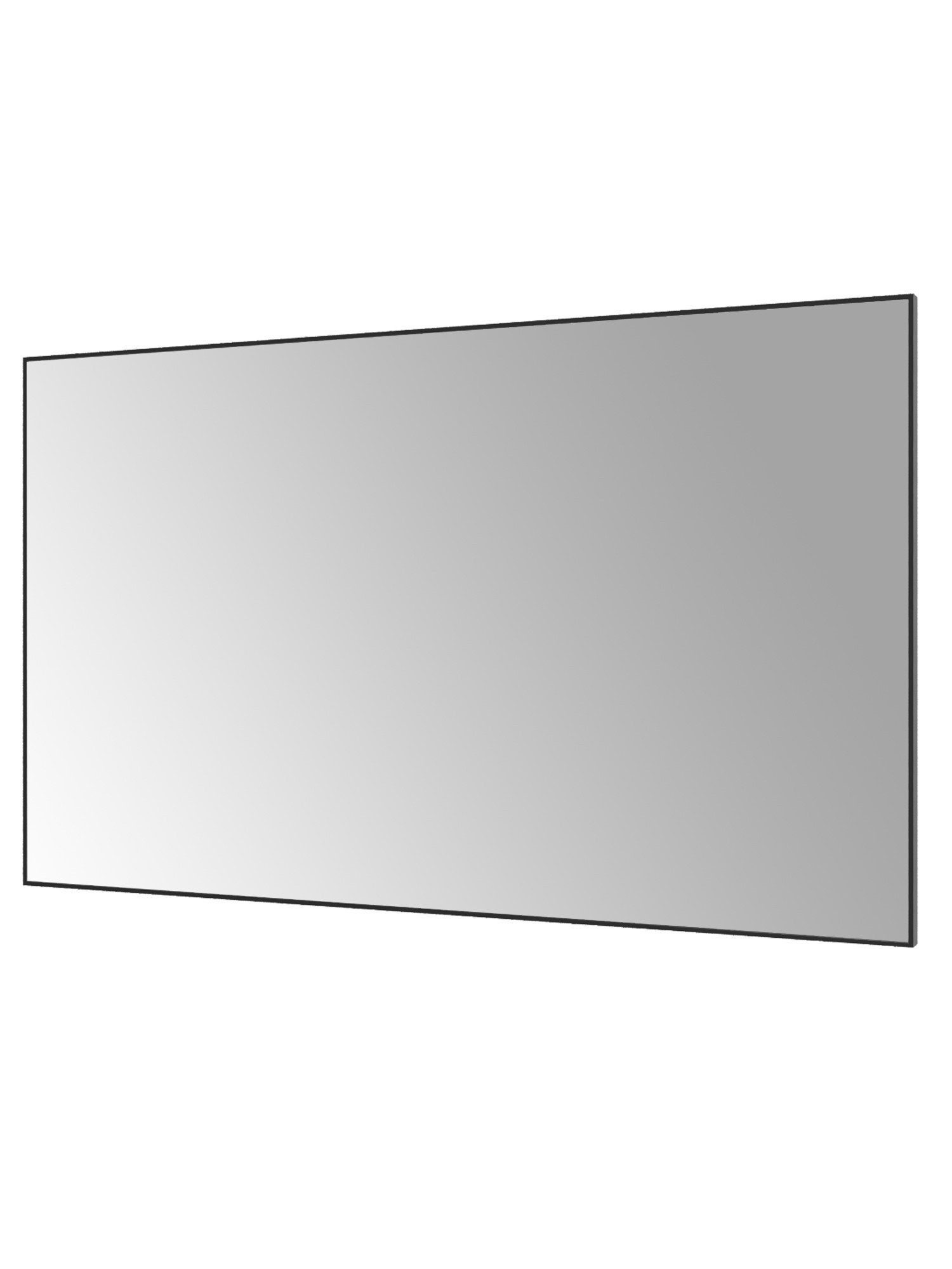 AQUALAVOS Spiegel Wandspiegel Schwarz Alu-Rahmen 100x60cm Ganzflächige Spiegelfläche, Umweltbewusst & langlebig – Stilvoll für Flur, Garderobe und Wohnraum