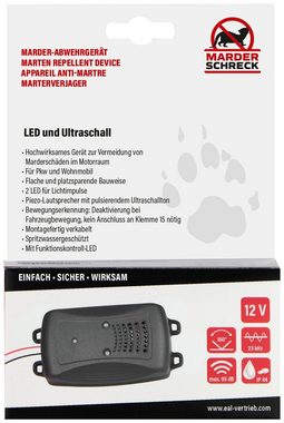 EUFAB Ultraschall-Tierabwehr, mit LED, gegen Marder, für PKW und Wohnmobil